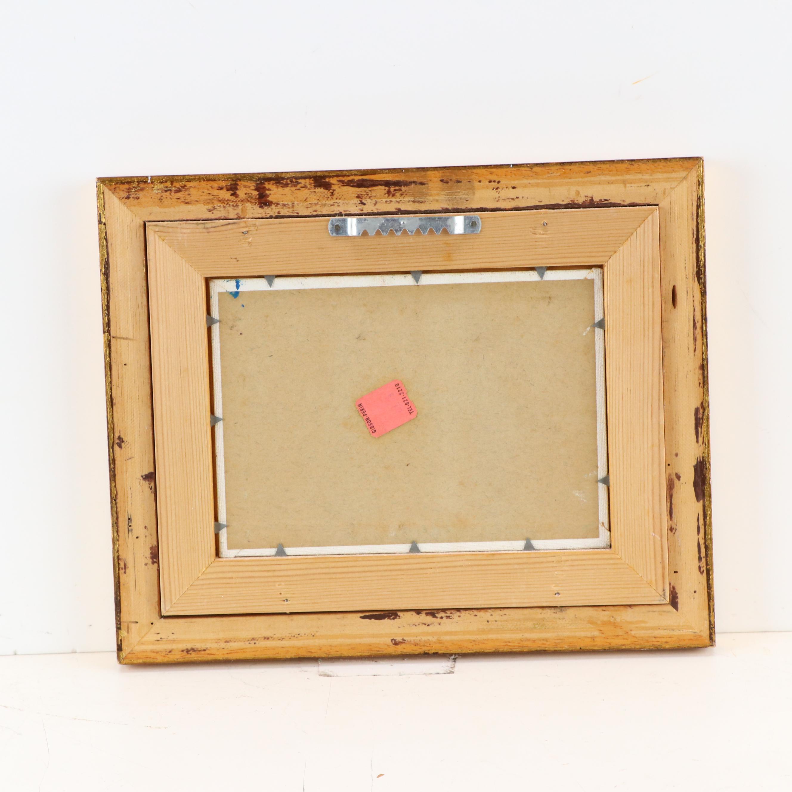 Oil Painting of Winter Farm Landscape