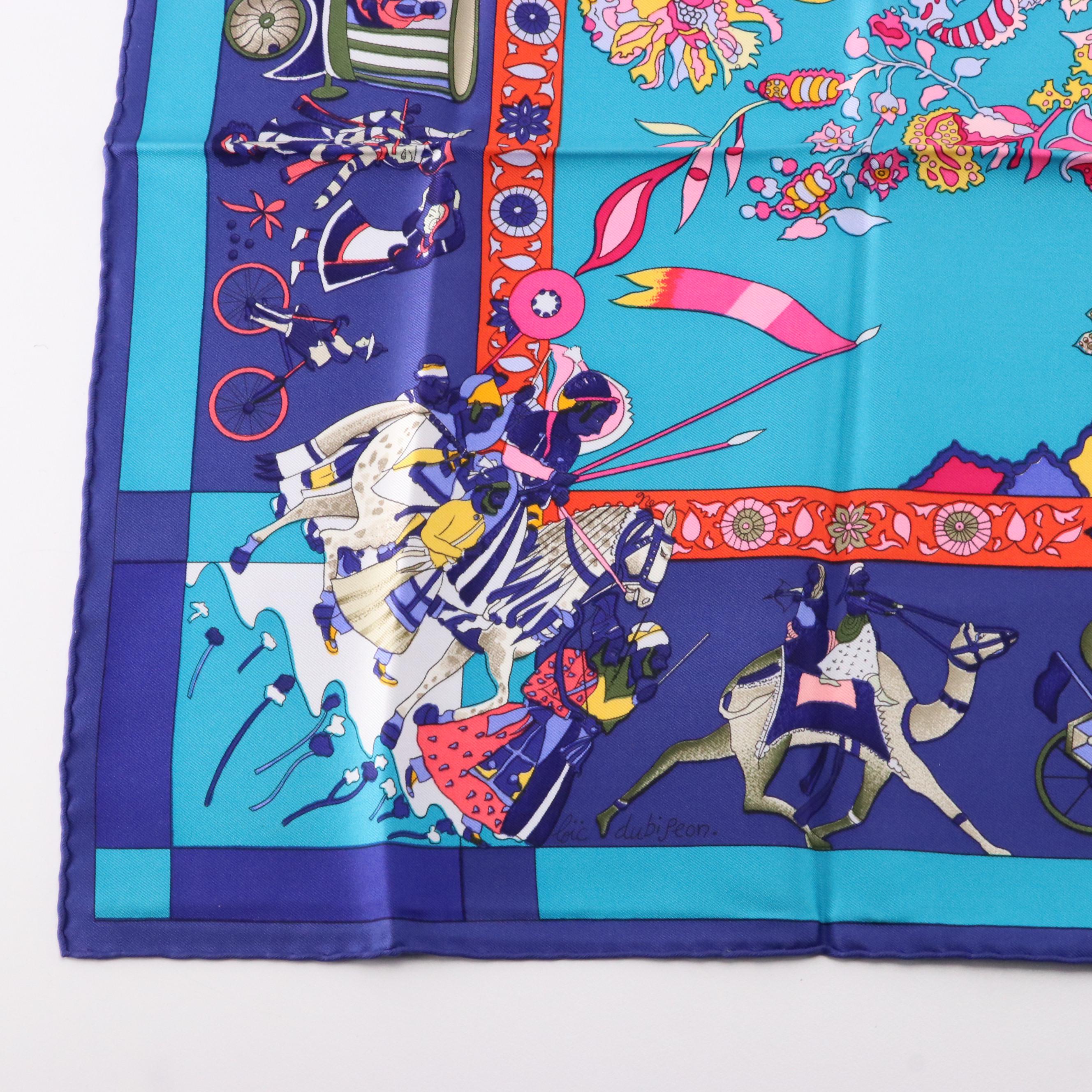Hermès "Fantaisies Indiennes" Silk Twill Scarf 90