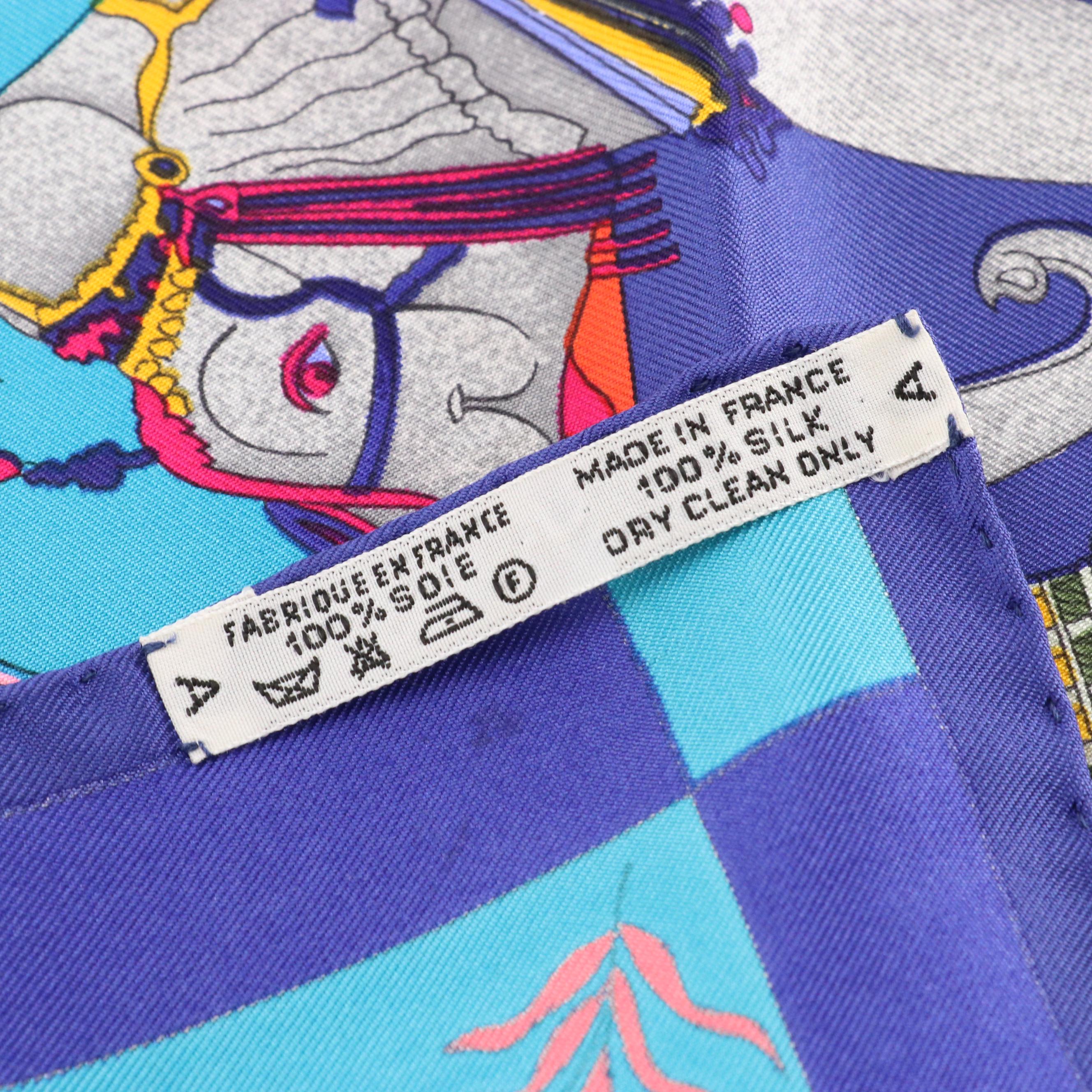 Hermès "Fantaisies Indiennes" Silk Twill Scarf 90