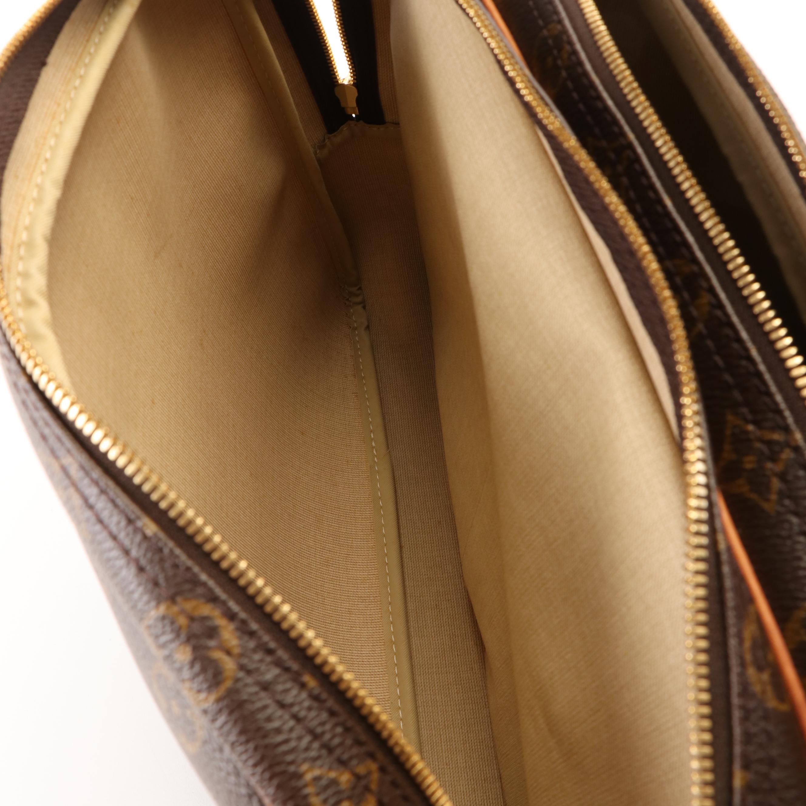 Louis Vuitton Reporter GM Crossbody Bag in Brown Monogram Coated Canvas