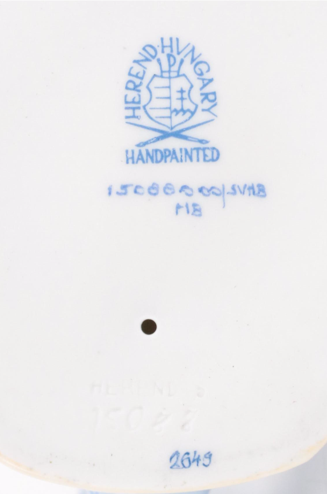 Herend Blue Fishnet with Gold "Scorpions" Porcelain Figurine