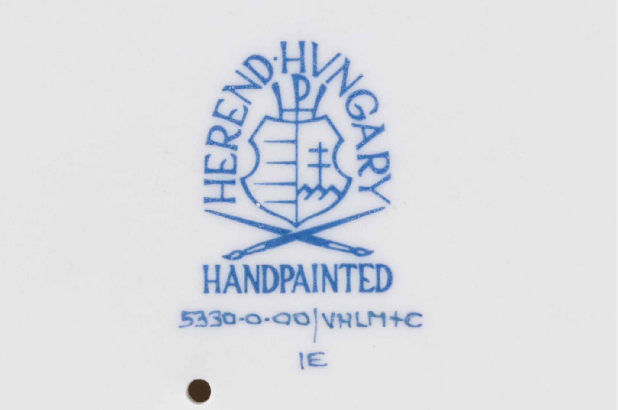 Herend Purple Fishnet with Gold "Rabbit In Grass" Porcelain Figurine