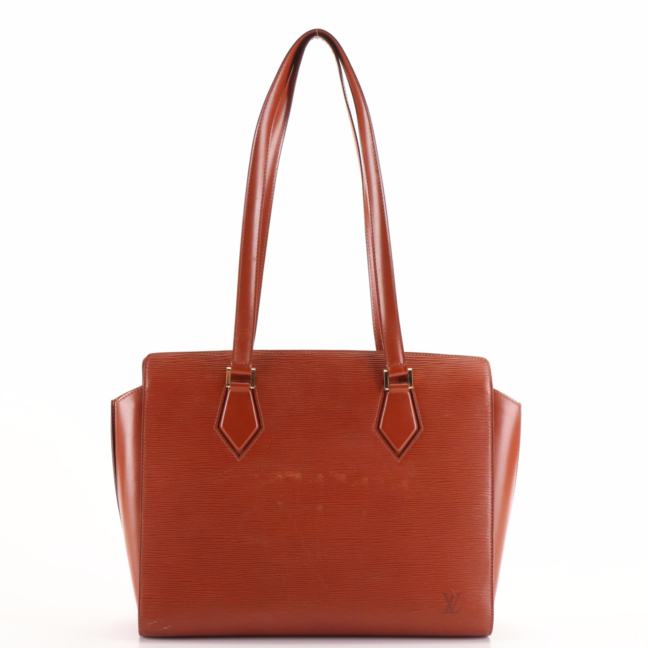 Louis Vuitton Duplex Shoulder Bag in Brown Epi Leather