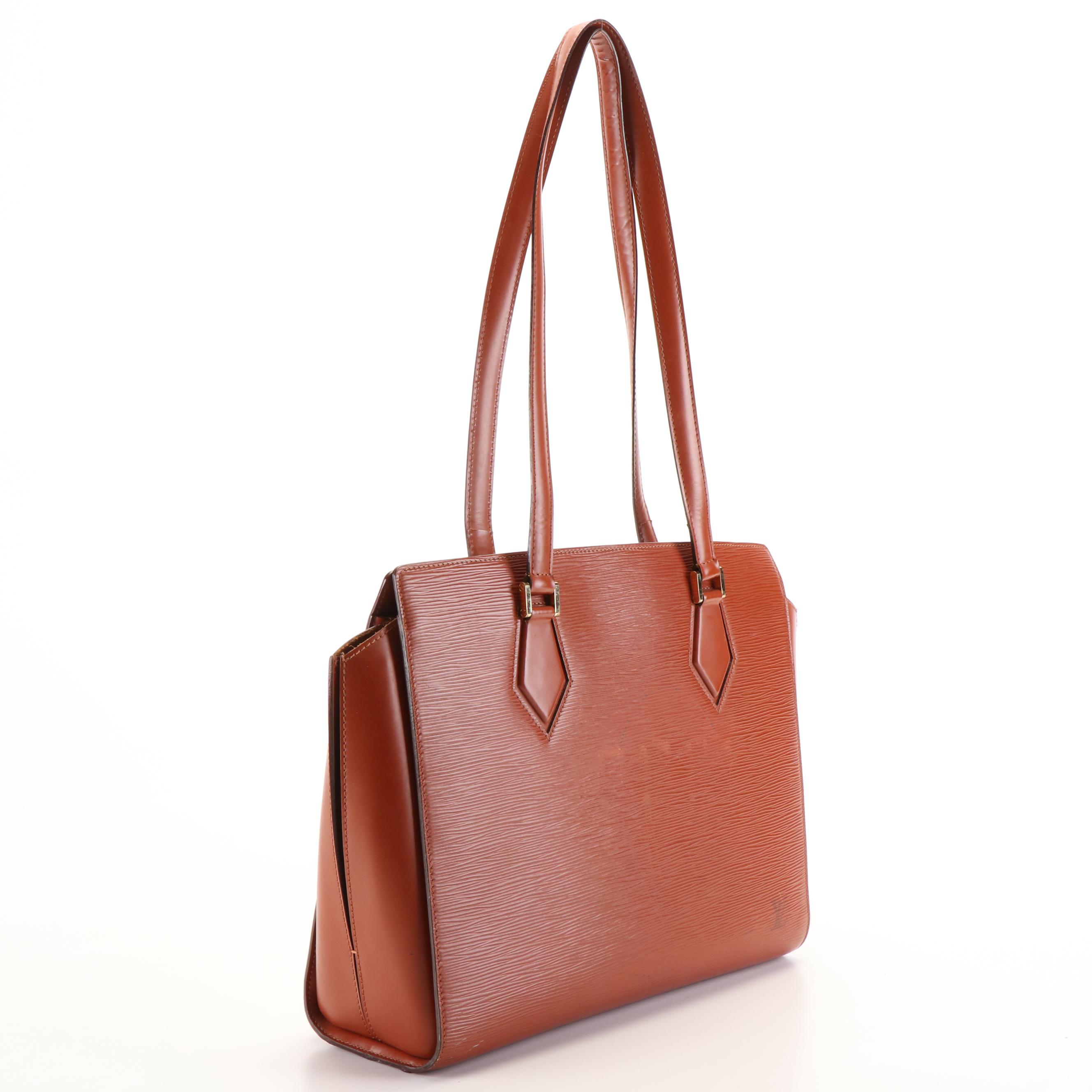 Louis Vuitton Duplex Shoulder Bag in Brown Epi Leather