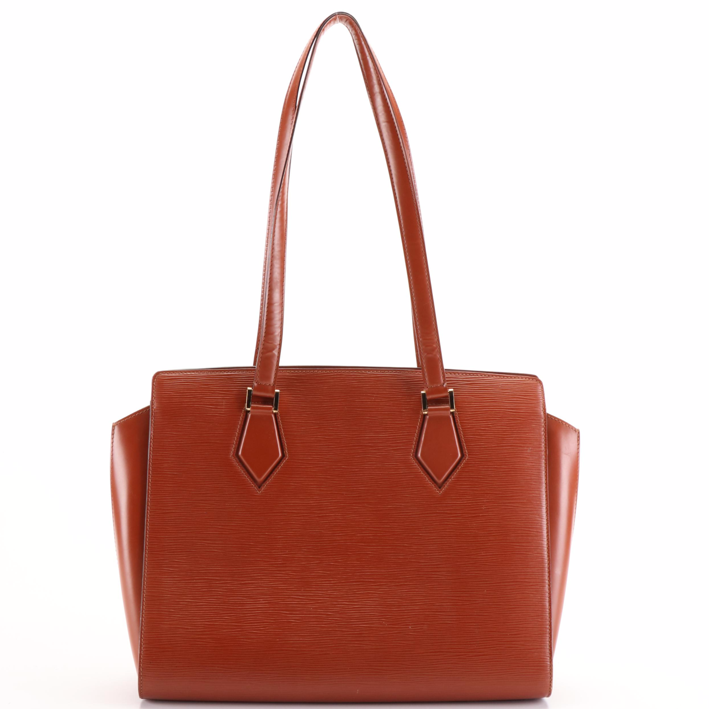 Louis Vuitton Duplex Shoulder Bag in Brown Epi Leather