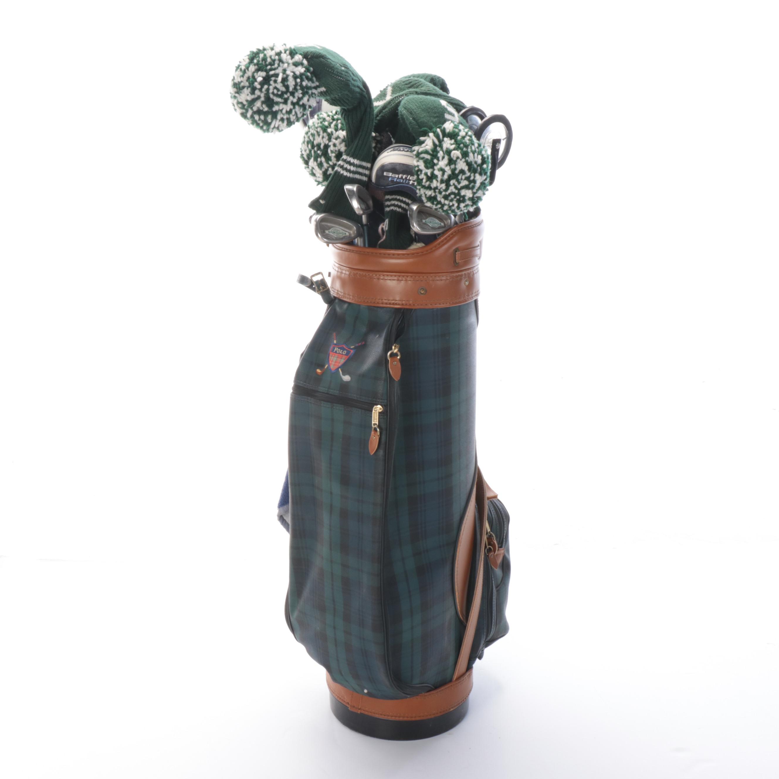 Callaway, Odyssey, Cobra, and Other Golf Clubs with Polo Ralph Lauren Bag