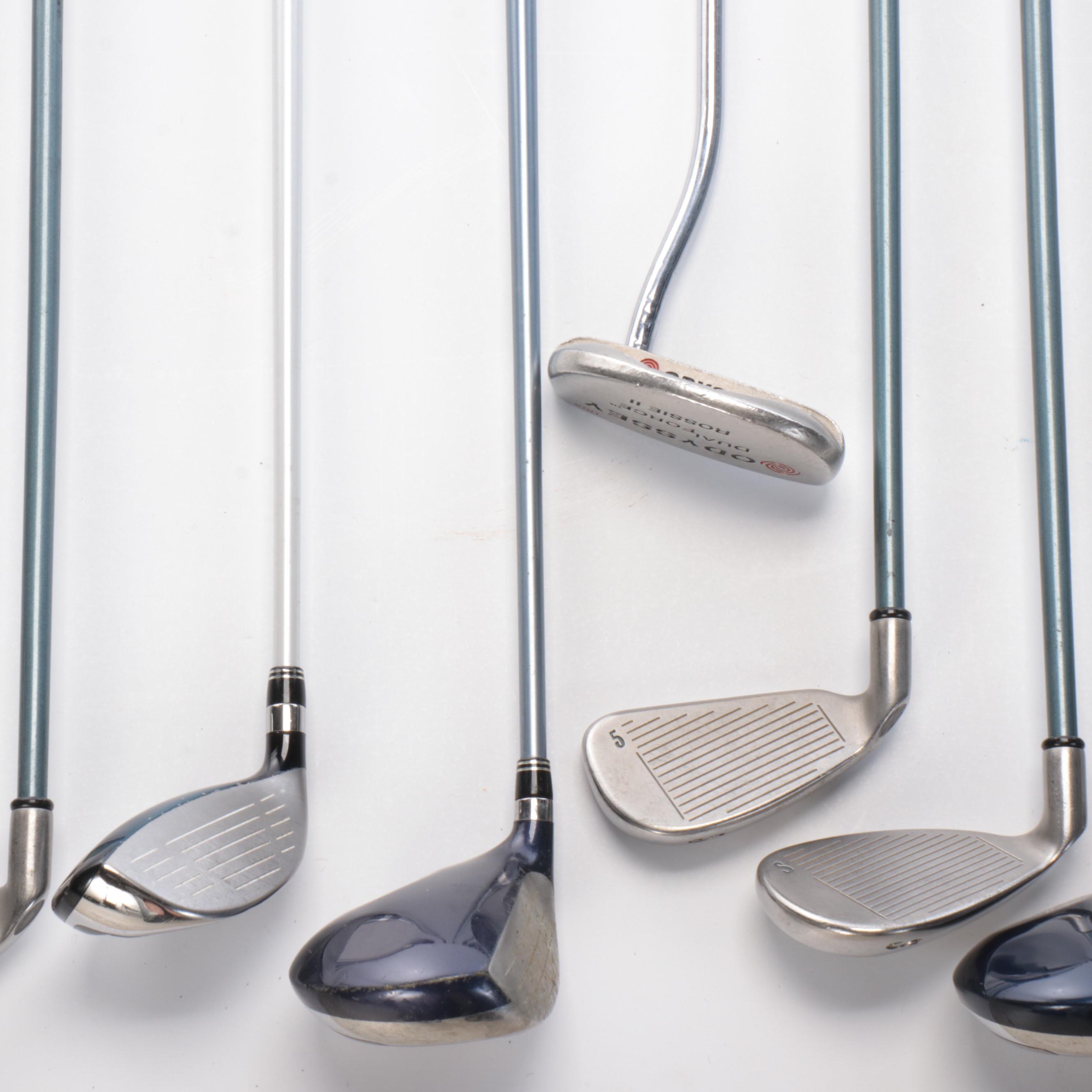 Callaway, Odyssey, Cobra, and Other Golf Clubs with Polo Ralph Lauren Bag