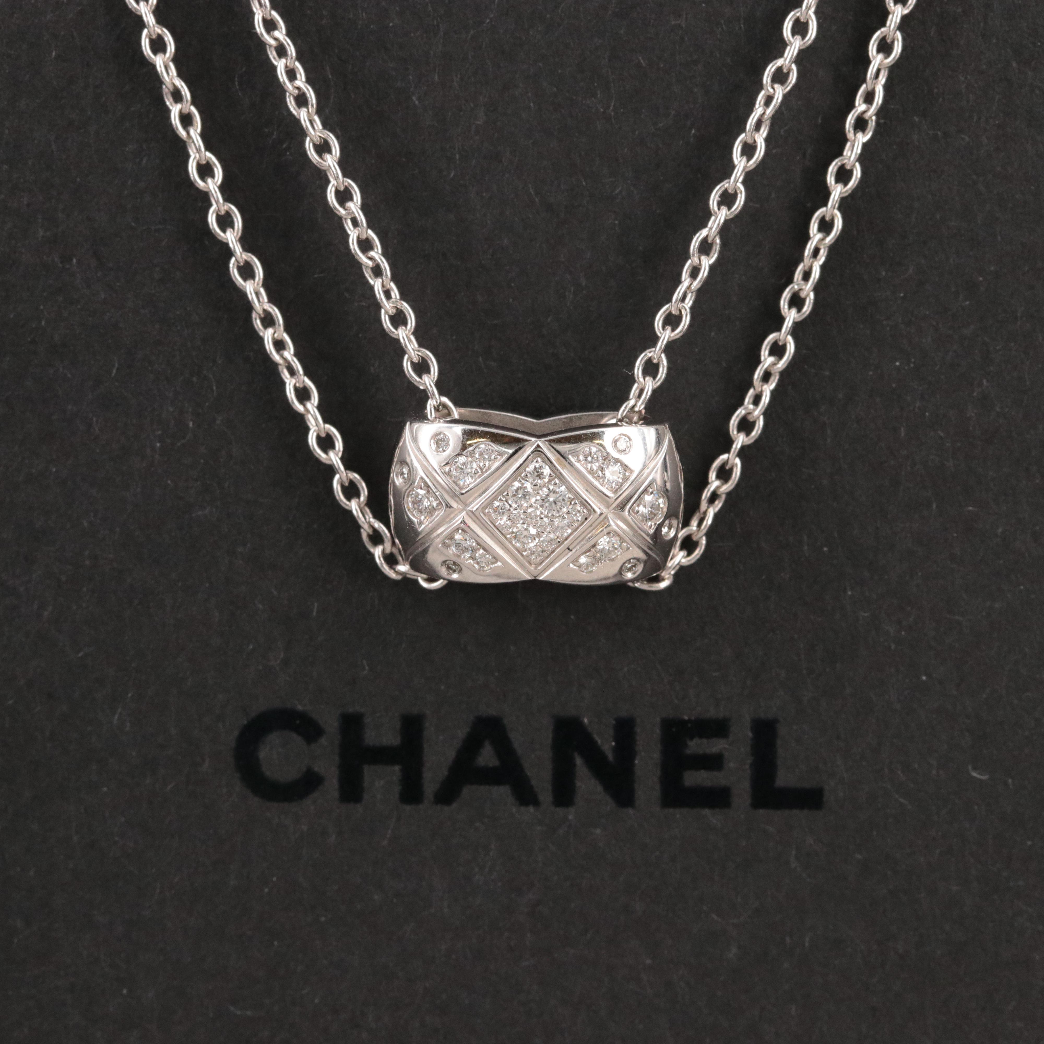 Chanel Coco Crush 18K 0.14 CTW Diamond Double Chain Necklace