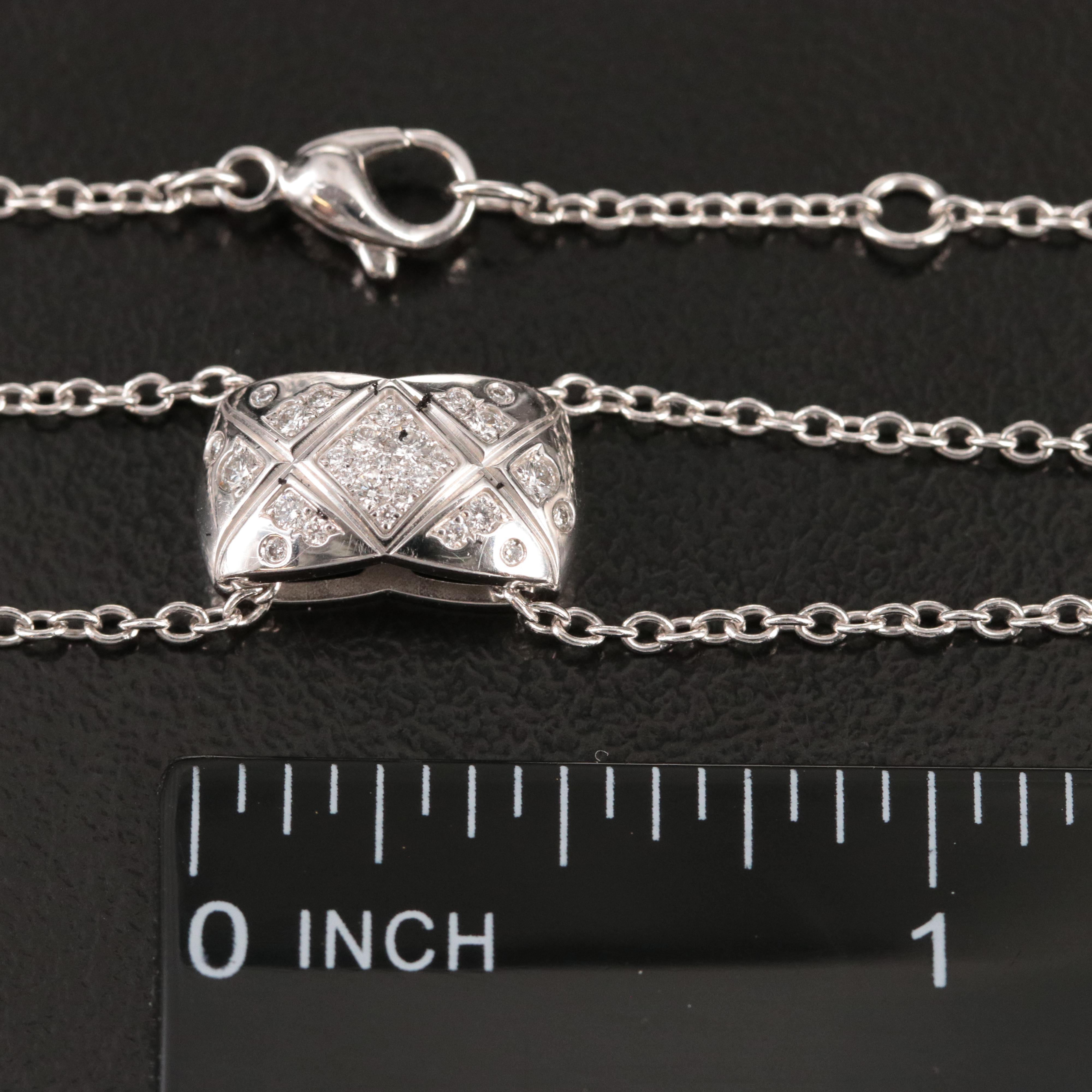 Chanel Coco Crush 18K 0.14 CTW Diamond Double Chain Necklace