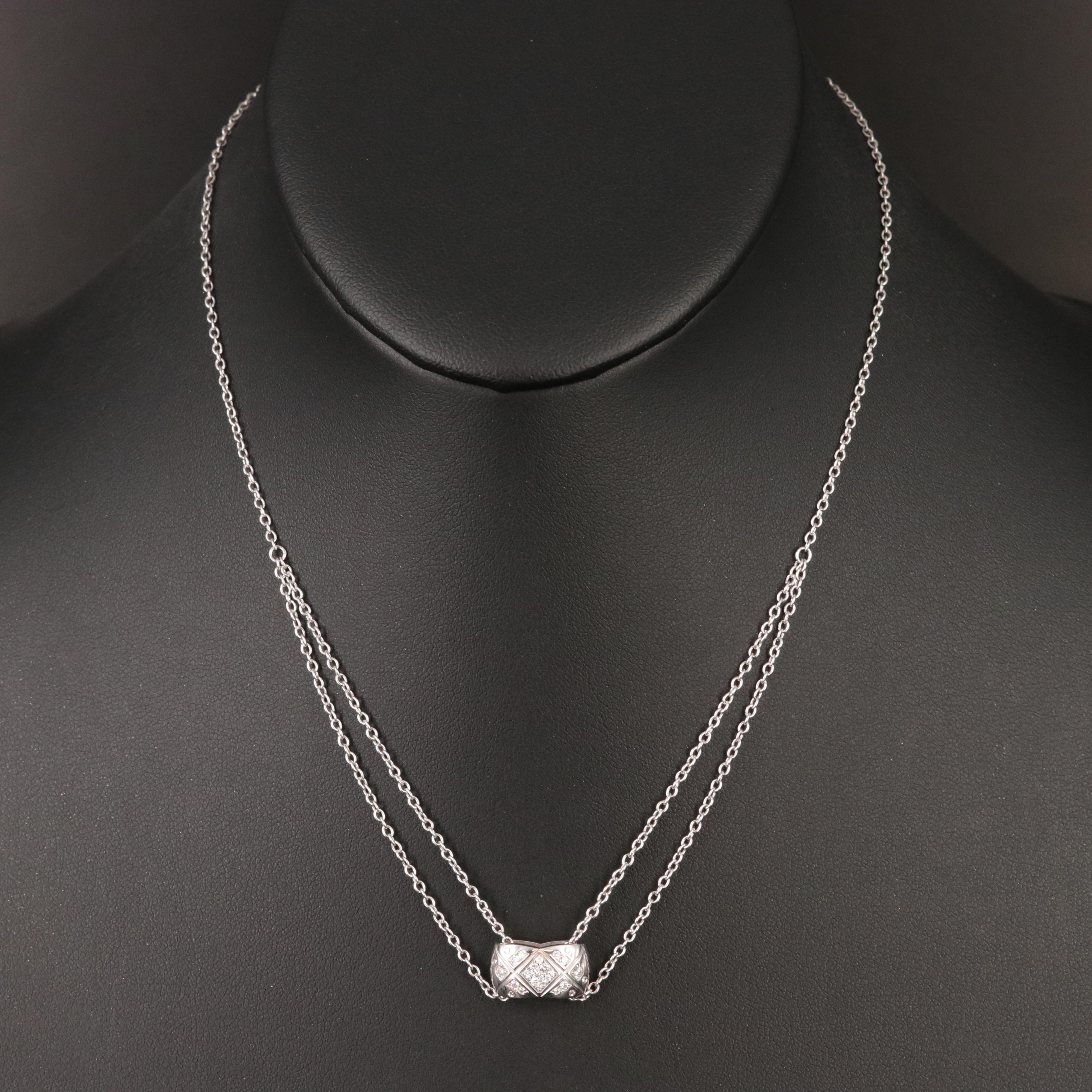 Chanel Coco Crush 18K 0.14 CTW Diamond Double Chain Necklace