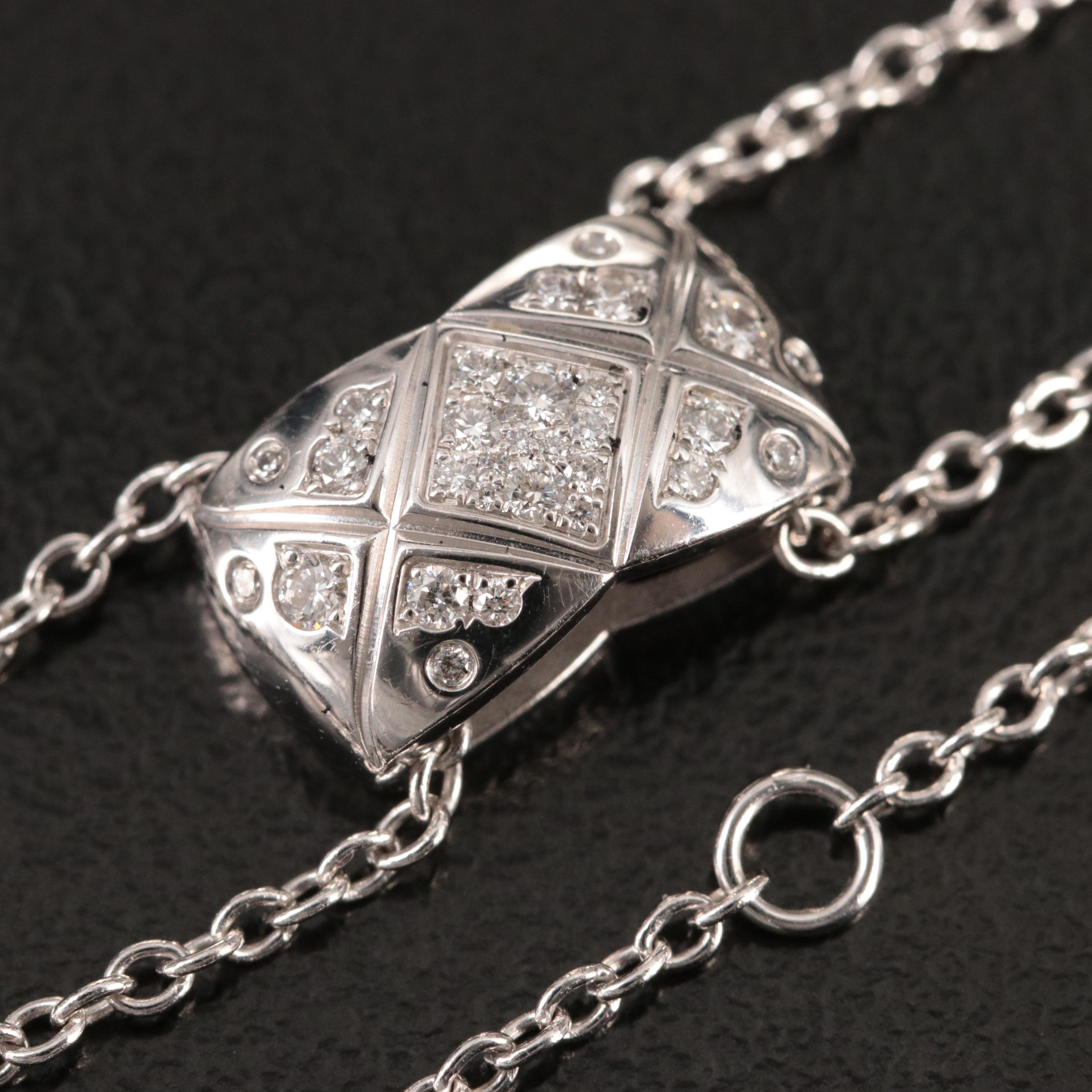 Chanel Coco Crush 18K 0.14 CTW Diamond Double Chain Necklace