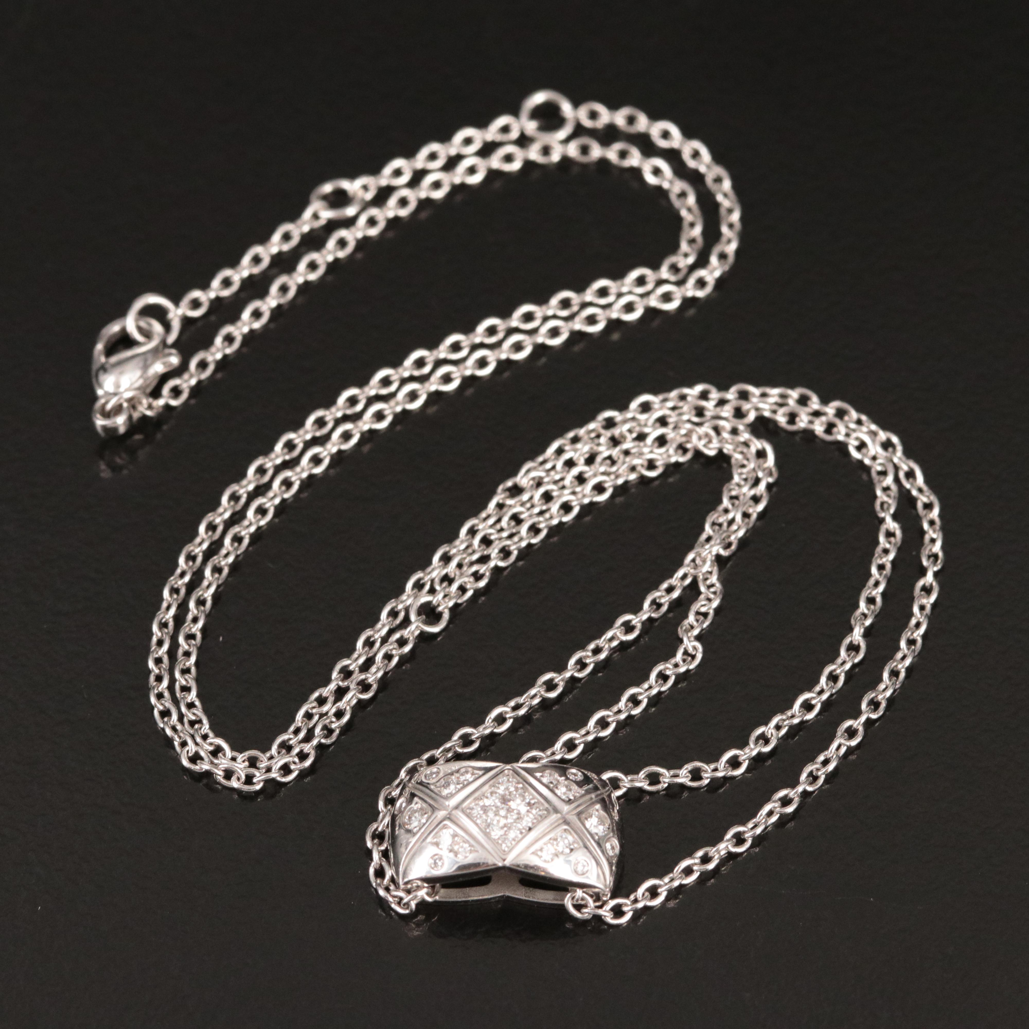 Chanel Coco Crush 18K 0.14 CTW Diamond Double Chain Necklace