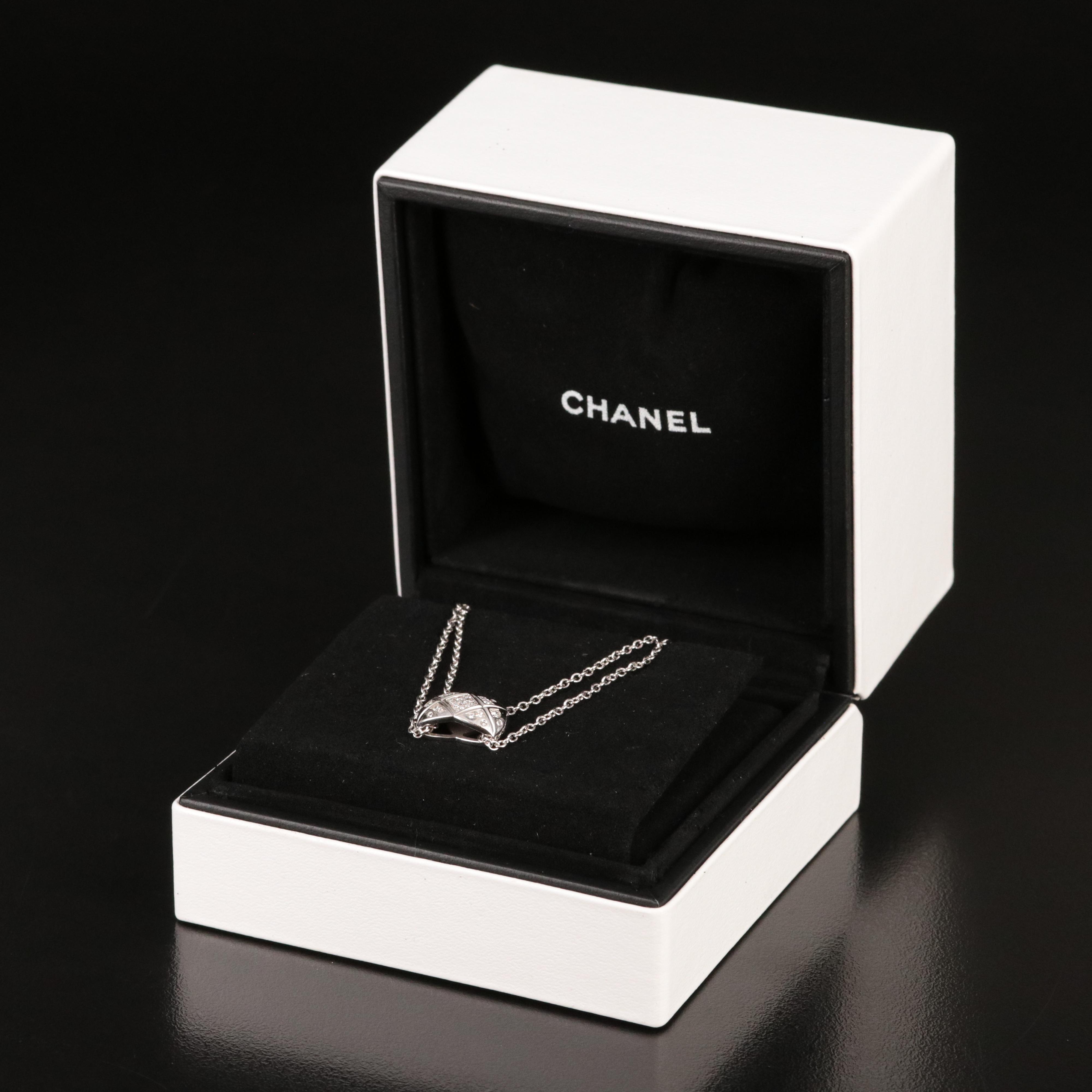 Chanel Coco Crush 18K 0.14 CTW Diamond Double Chain Necklace