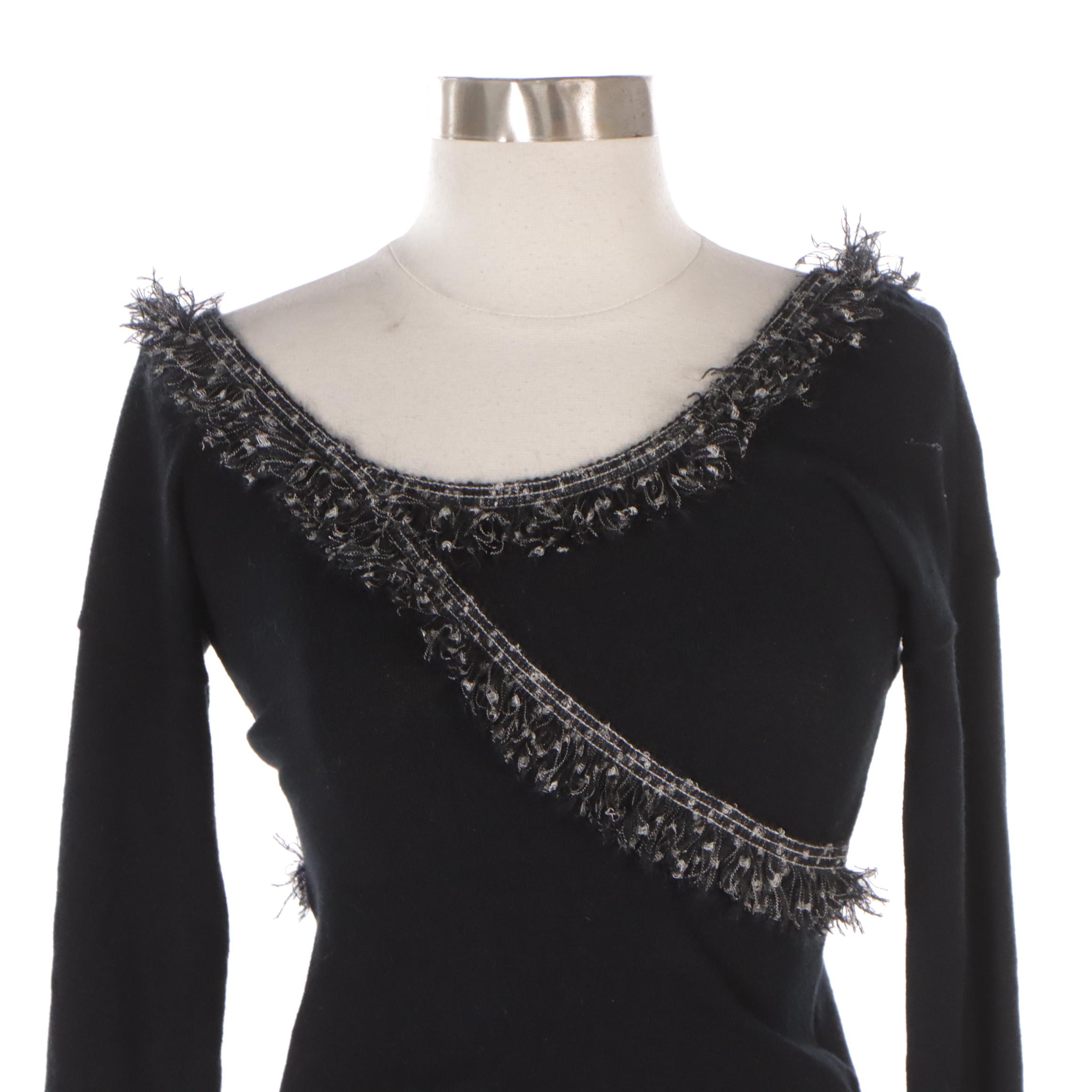 Maria Bianca Nero Leopard Print Mini Dress, Anna Molinard Fringed Sweater