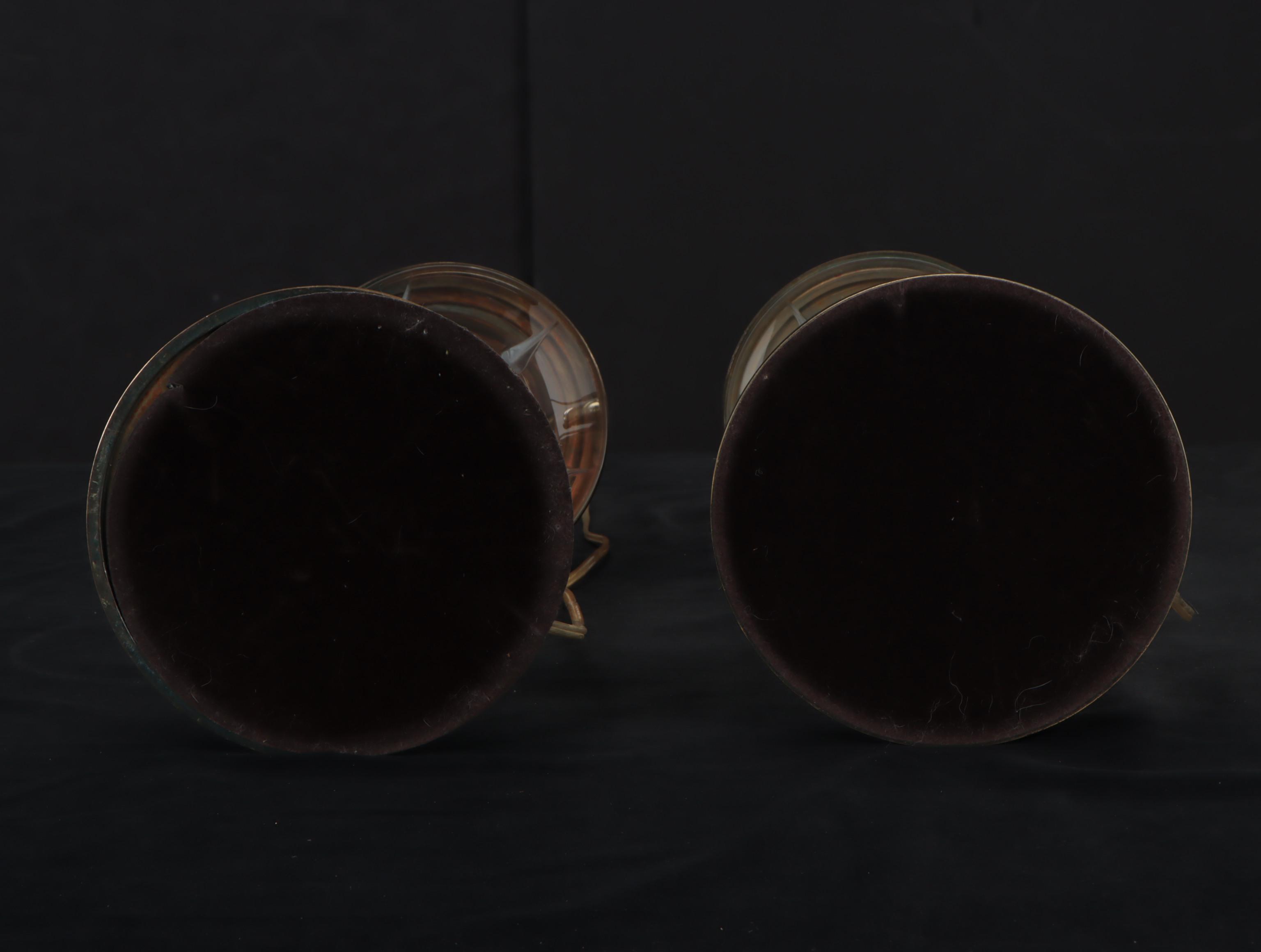 Pair of Stiffel Cut Crystal and Brass Table Lamps, Late 20th Century