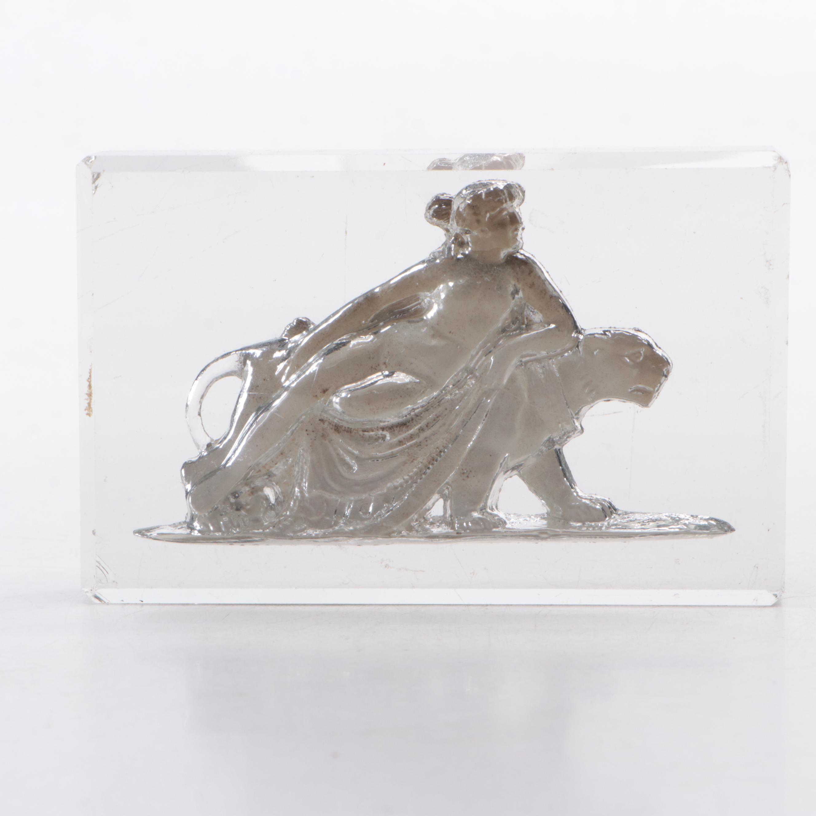 Neoclassical Style Chalkware Round Plaque and Other Décor