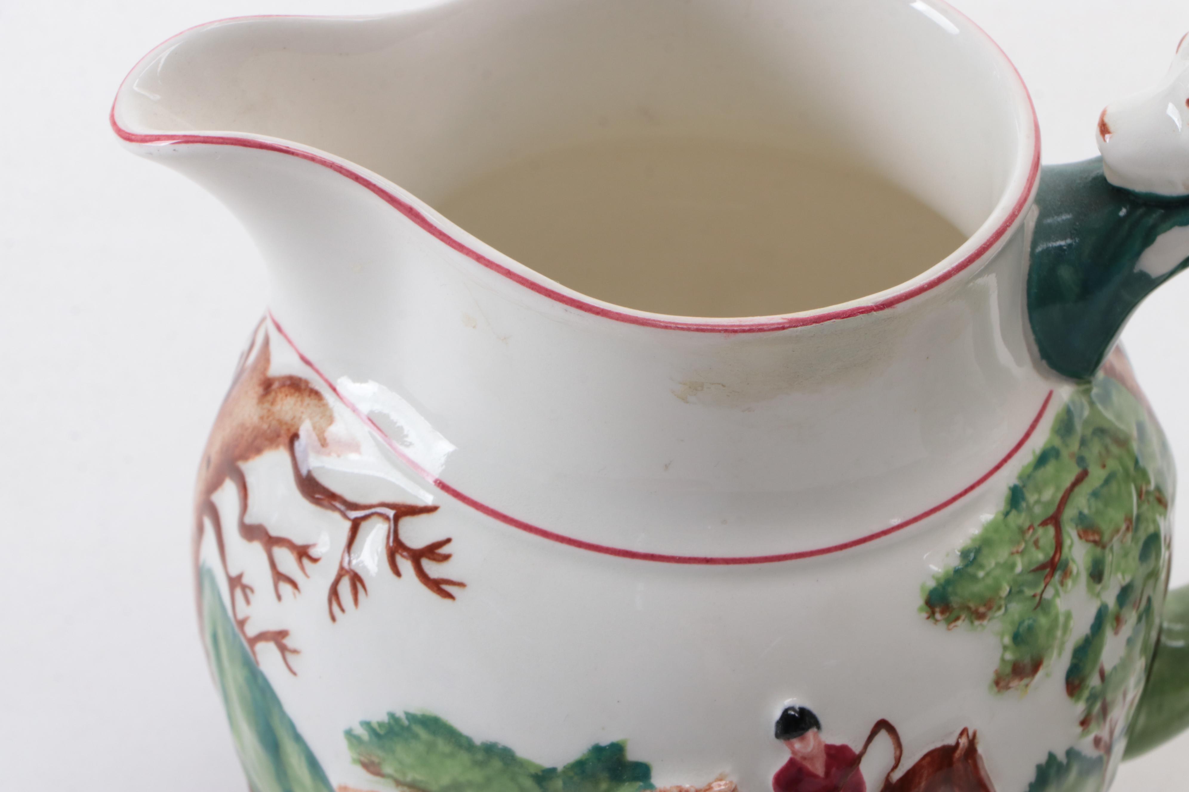 Wedgwood "D'Ye Ken John Peel Red" Ceramic Pitchers with More