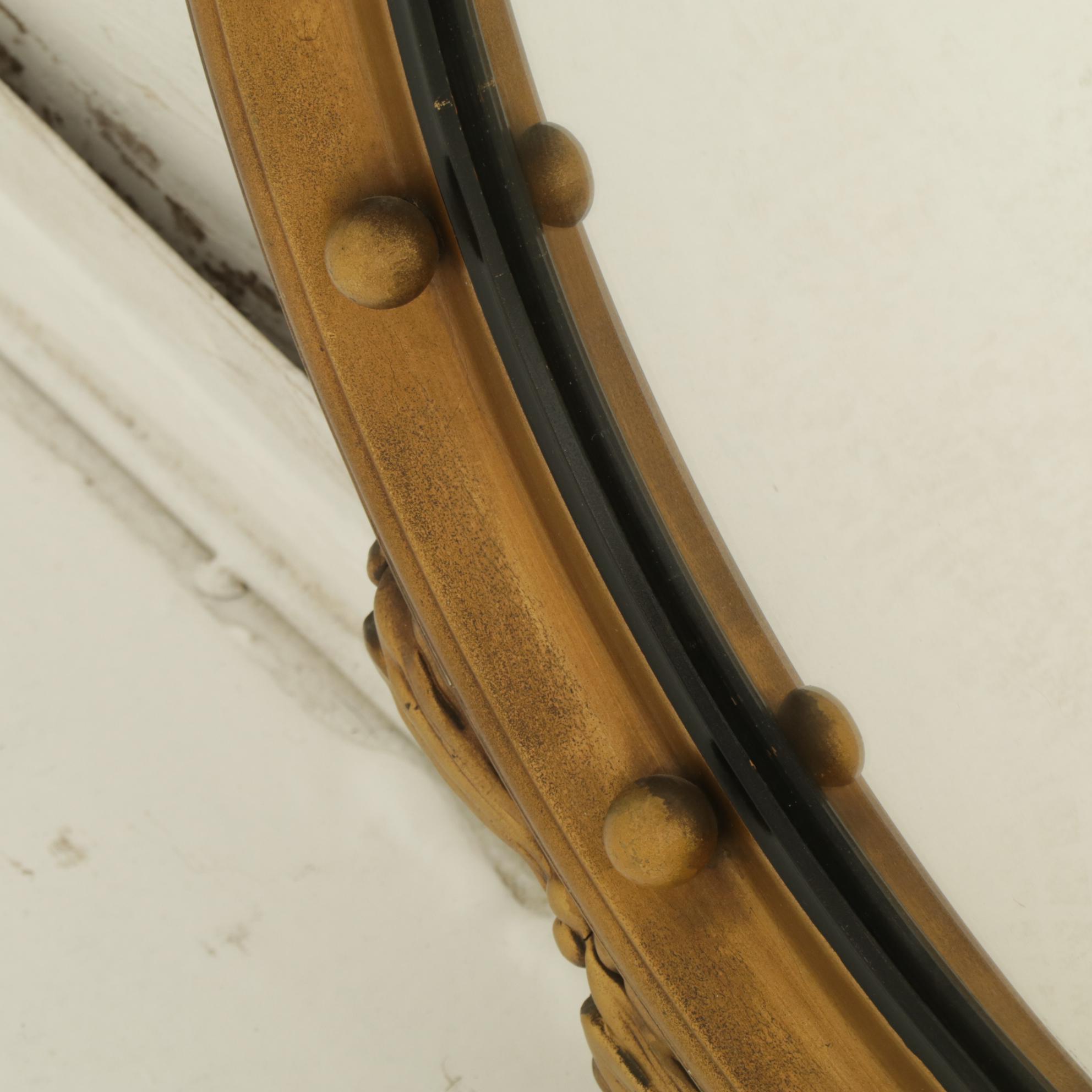 Federal Style Convex Fisheye Wall Mirror, Early to Mid-20th Century