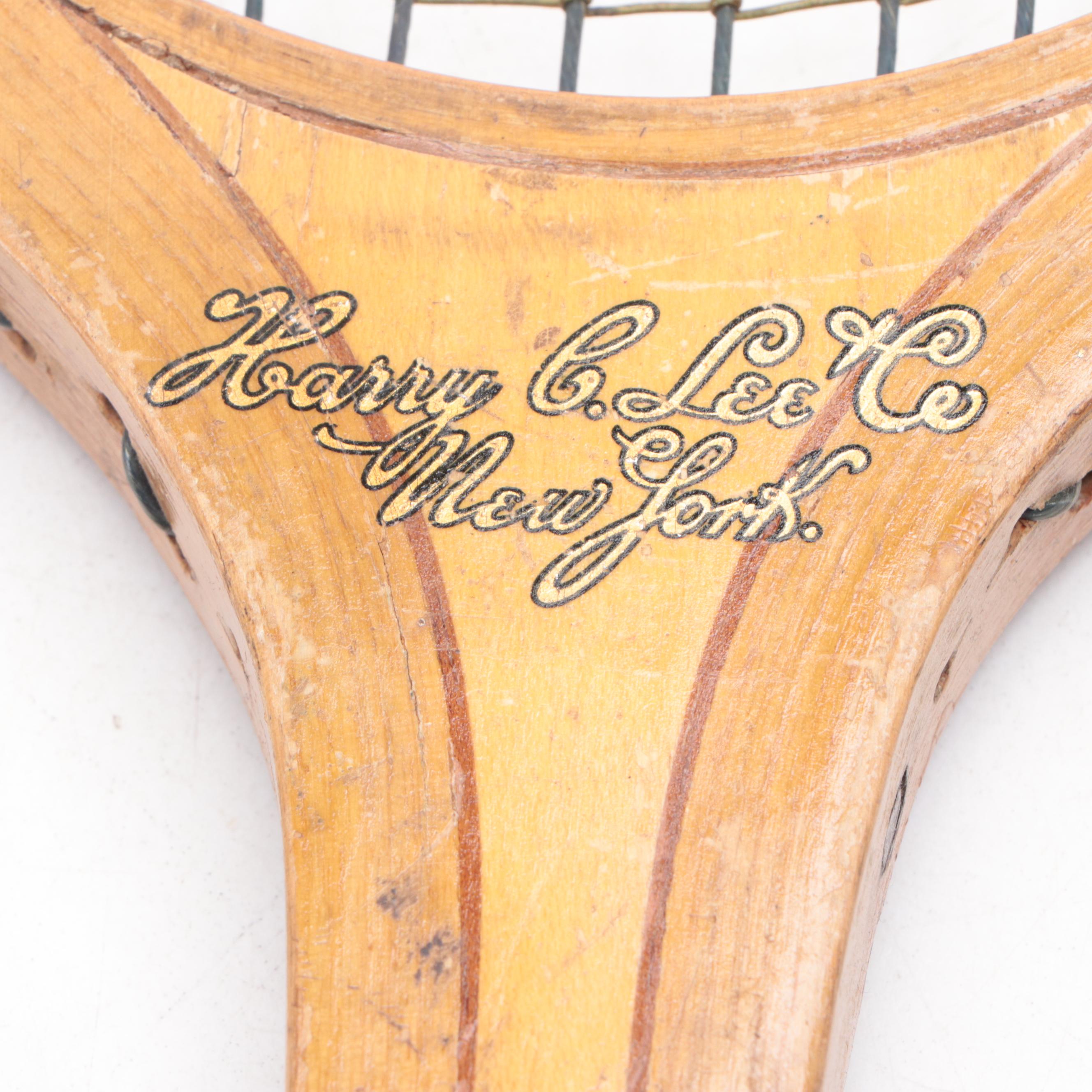 Harry C. Lee & Co. and Clapshaw & Cleave Ltd. Wooden Tennis Rackets
