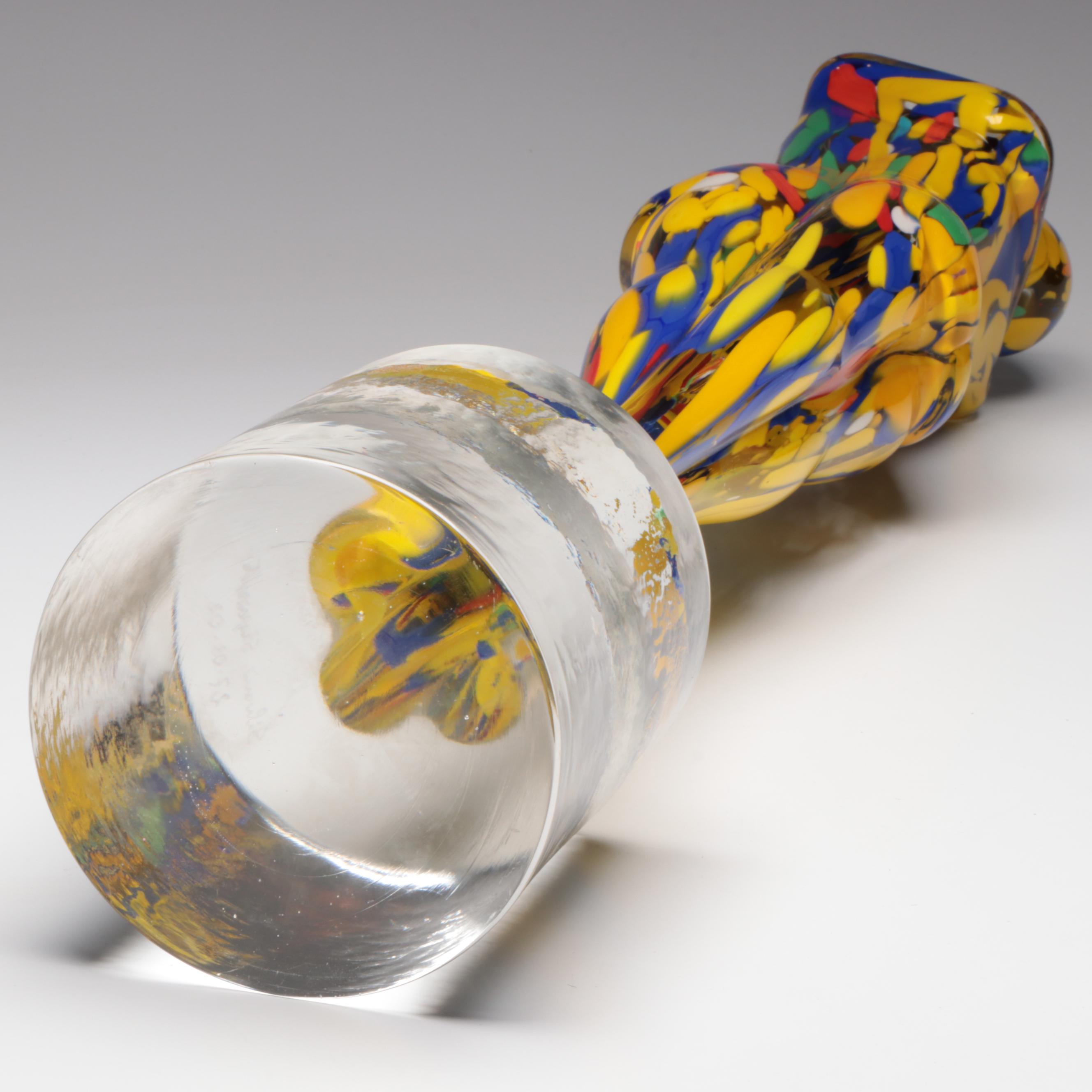 Silvano Signoretto "Lovers" Handcrafted Multicolor Murano Glass Sculpture, 2002