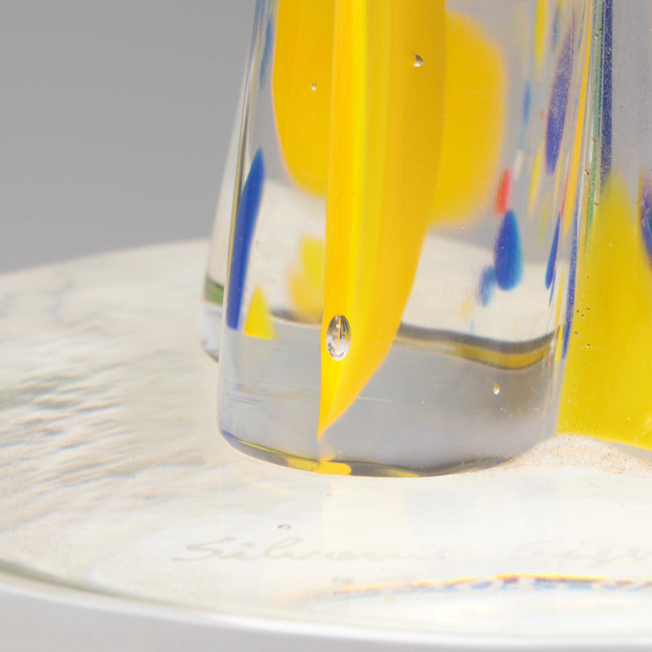 Silvano Signoretto "Lovers" Handcrafted Multicolor Murano Glass Sculpture, 2002