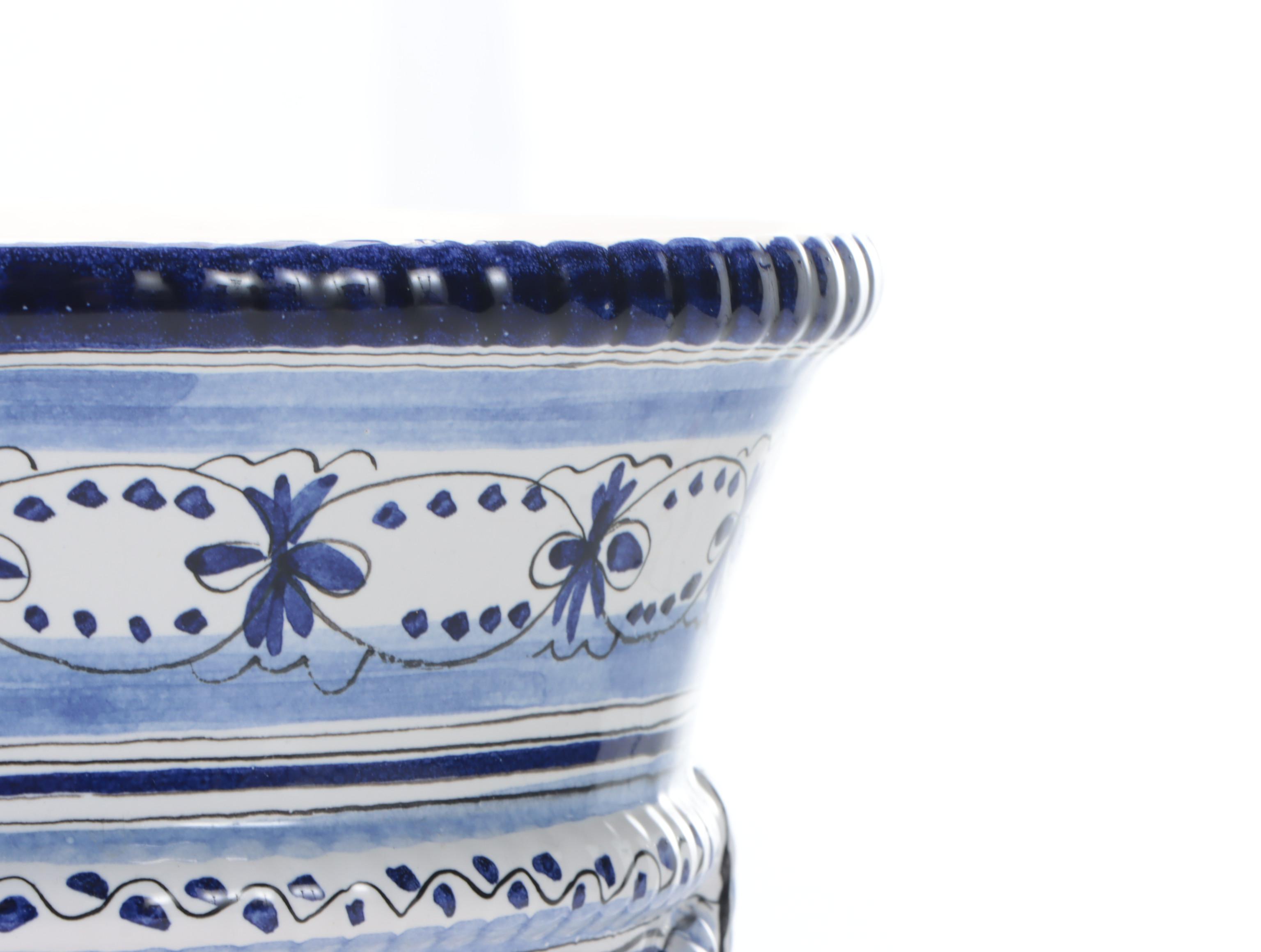 Holu Portuguese Blue and White Ceramic Umbrella Stand