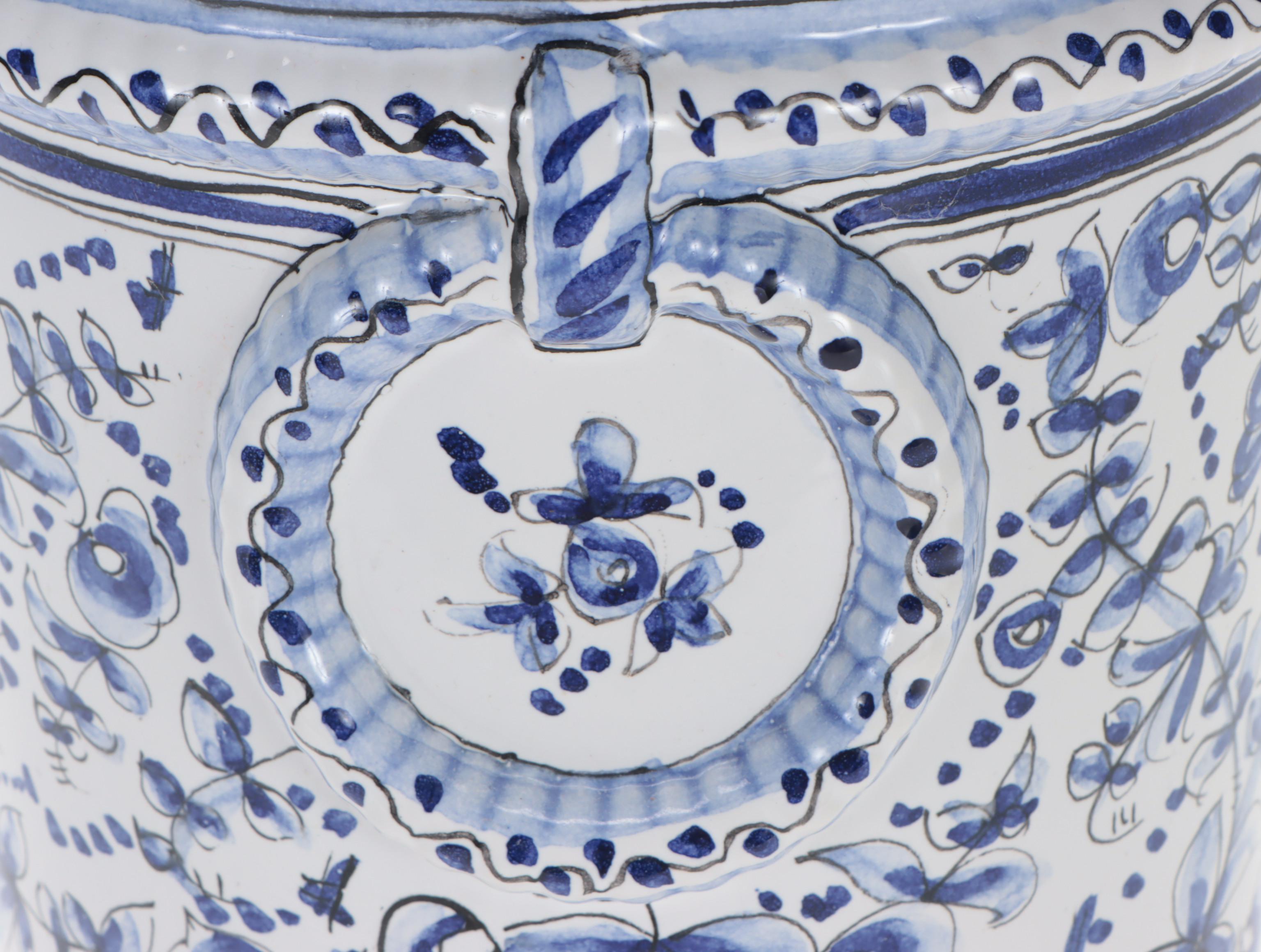 Holu Portuguese Blue and White Ceramic Umbrella Stand