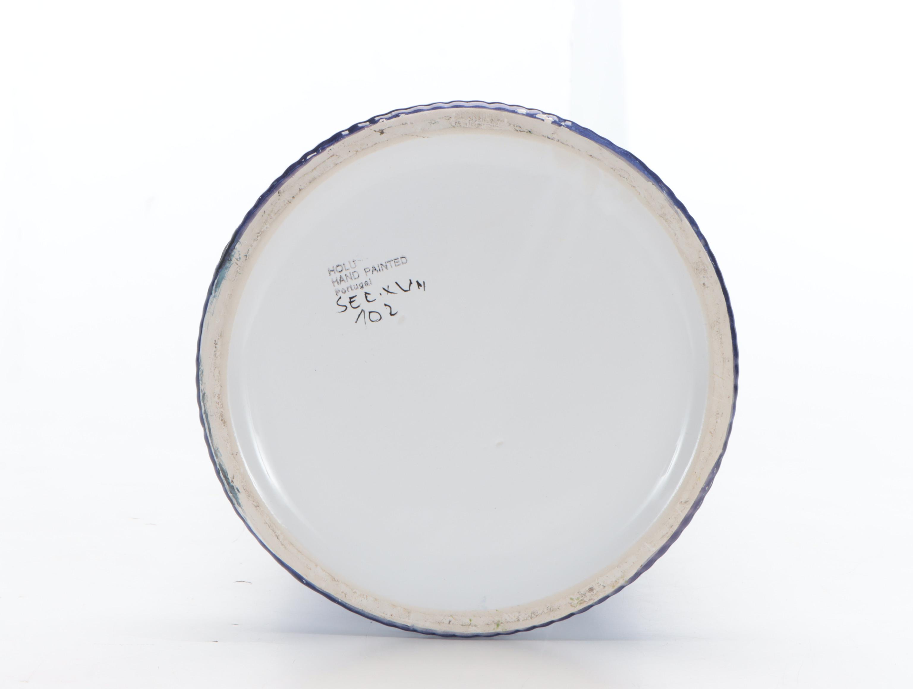 Holu Portuguese Blue and White Ceramic Umbrella Stand