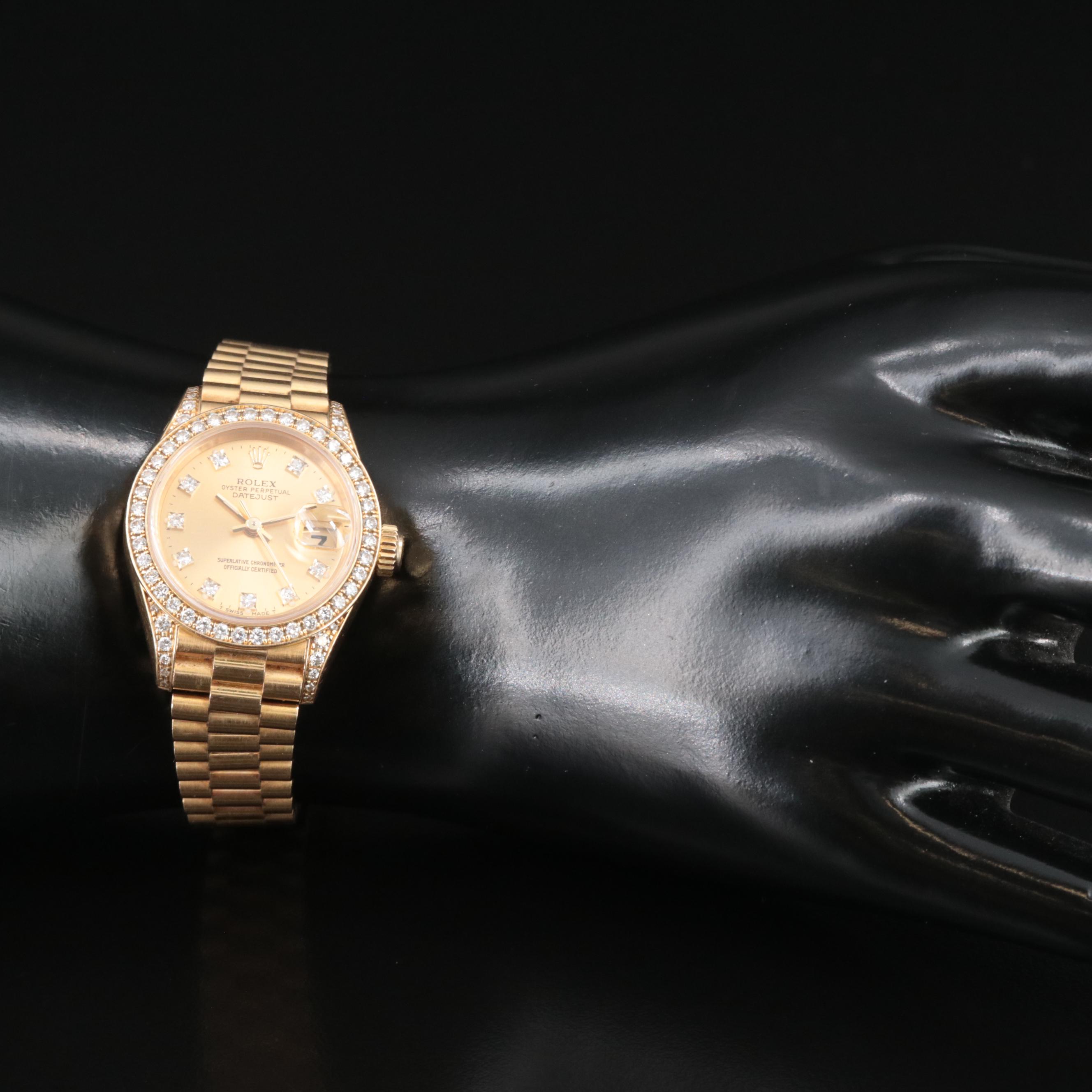 1993 Rolex Datejust Factory Diamond Bezel and Lugs Watch