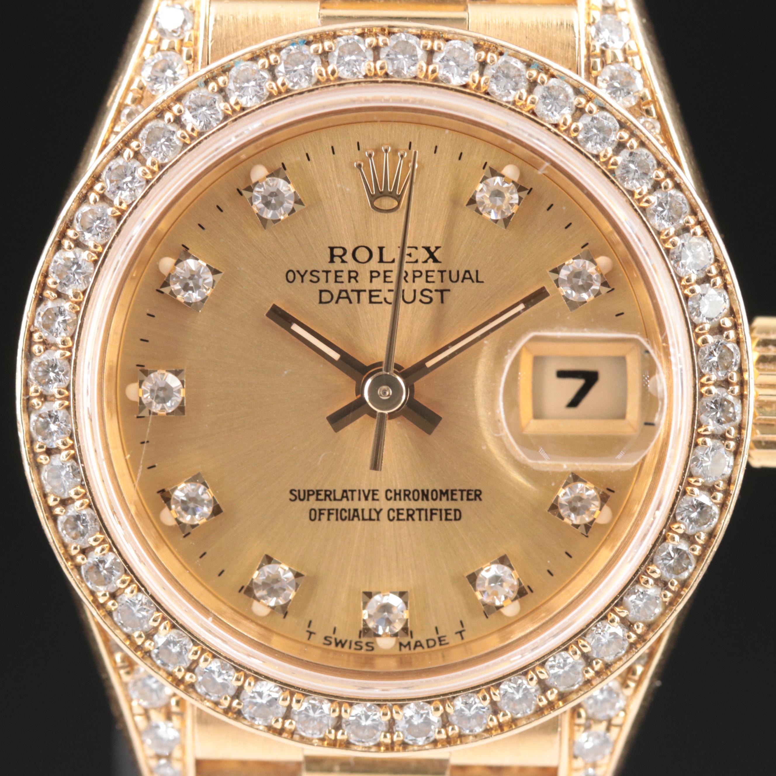 1993 Rolex Datejust Factory Diamond Bezel and Lugs Watch