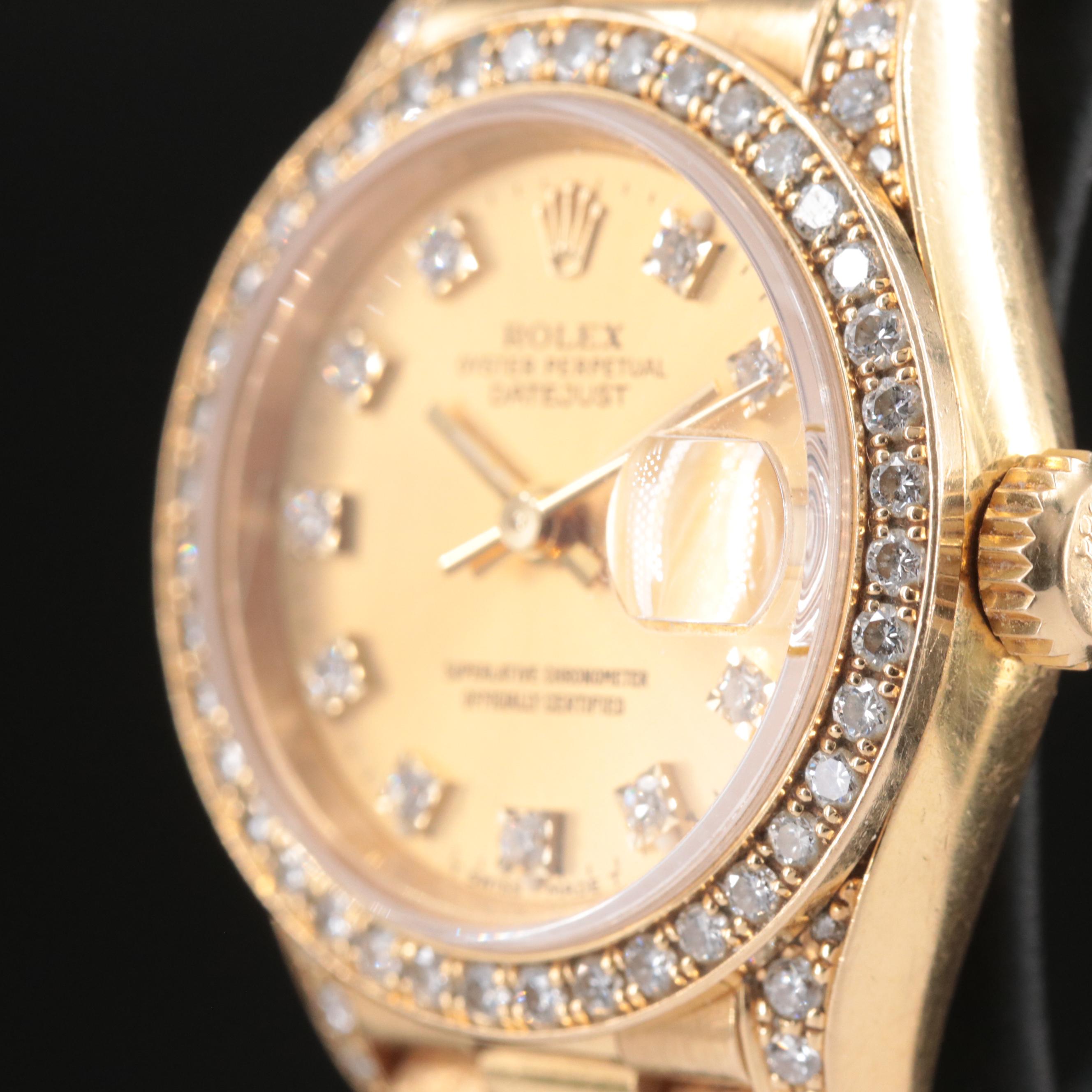 1993 Rolex Datejust Factory Diamond Bezel and Lugs Watch