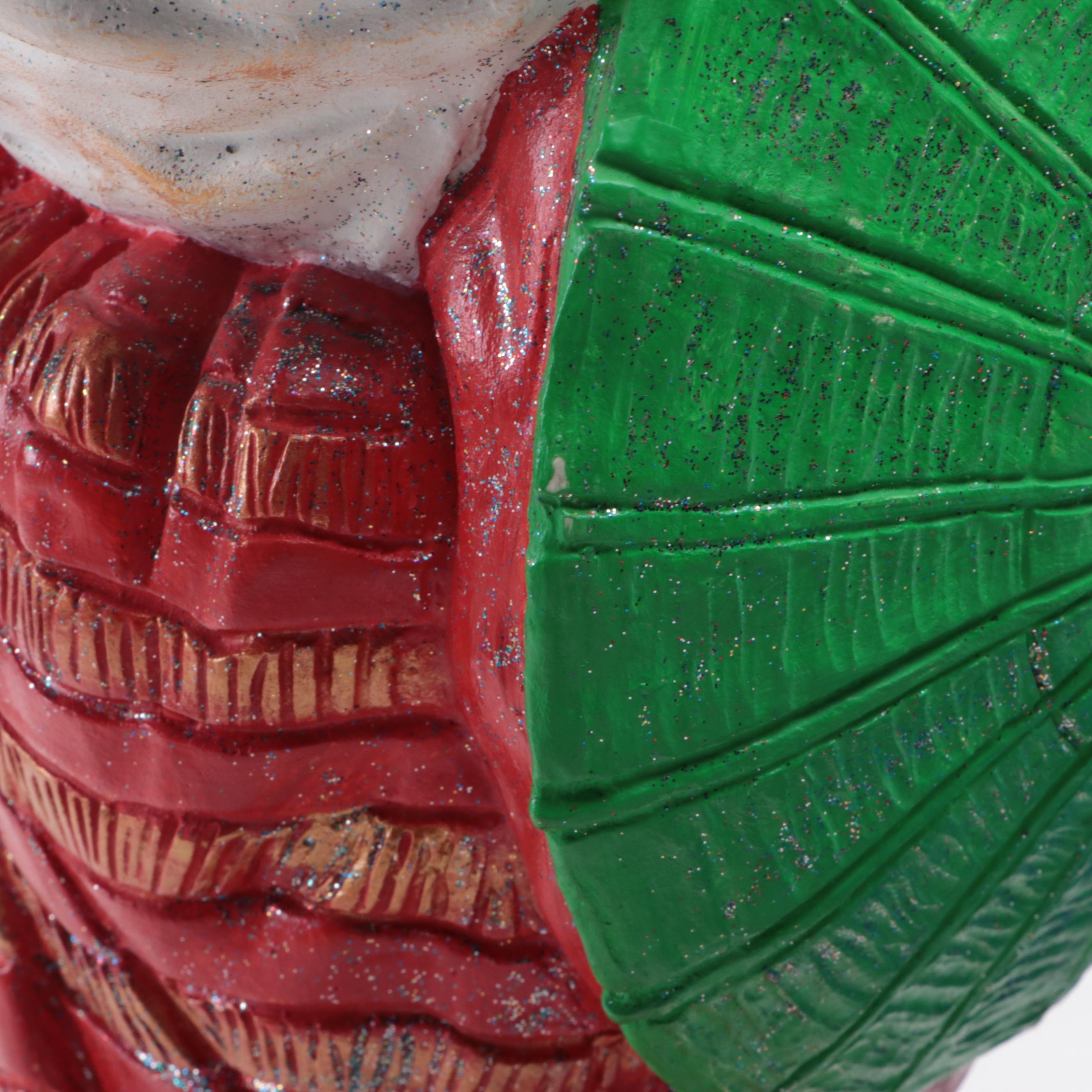 Hand-Painted Cast Plaster Traditional Chinese Man and Woman Figurines