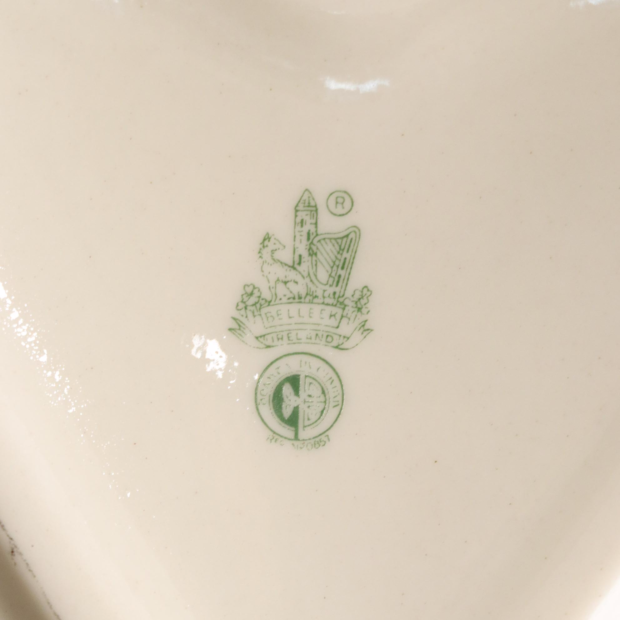 Belleek and Lenox Porcelain Vase, Creamer & Fluted Sugar, Compote, & Heart Dish