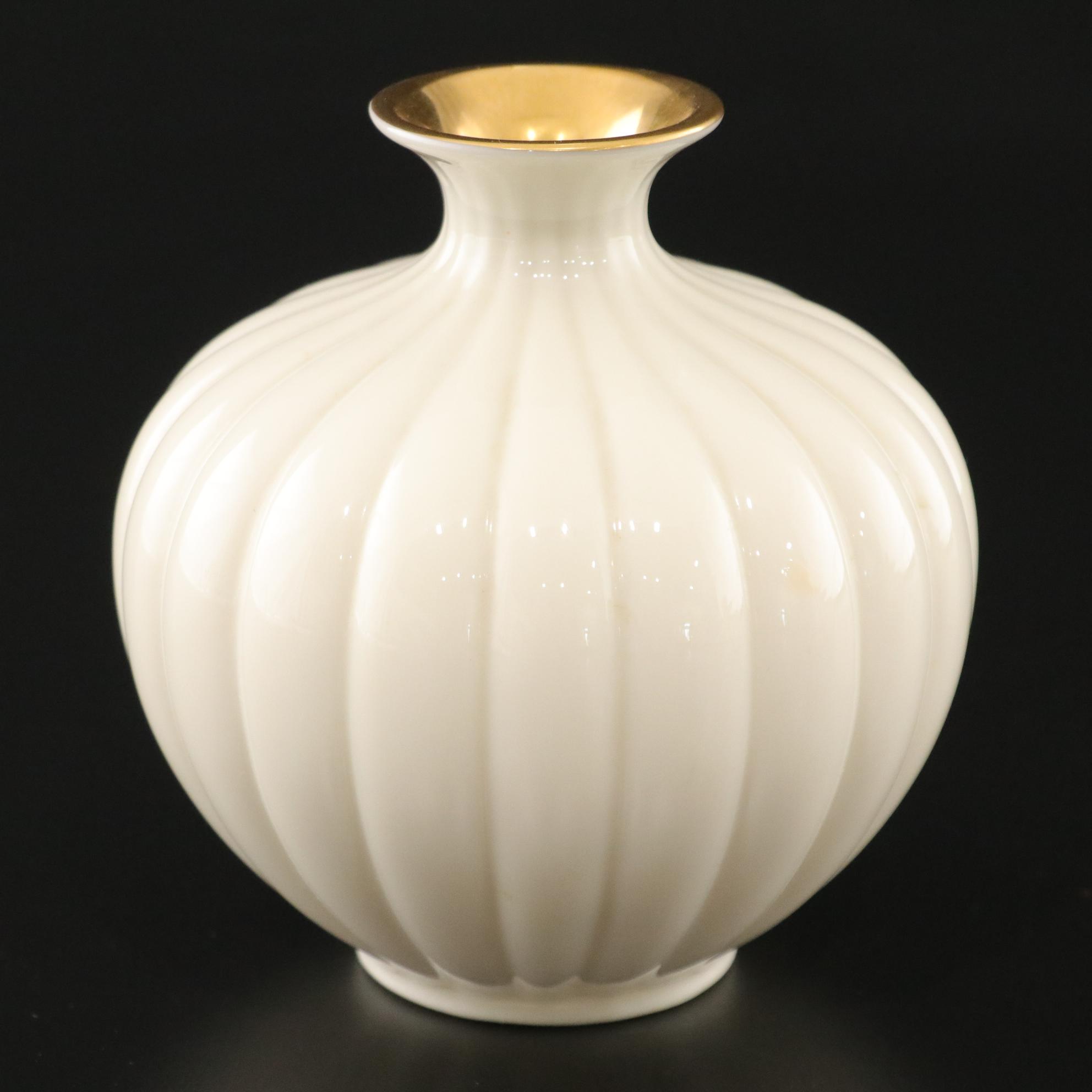 Belleek and Lenox Porcelain Vase, Creamer & Fluted Sugar, Compote, & Heart Dish