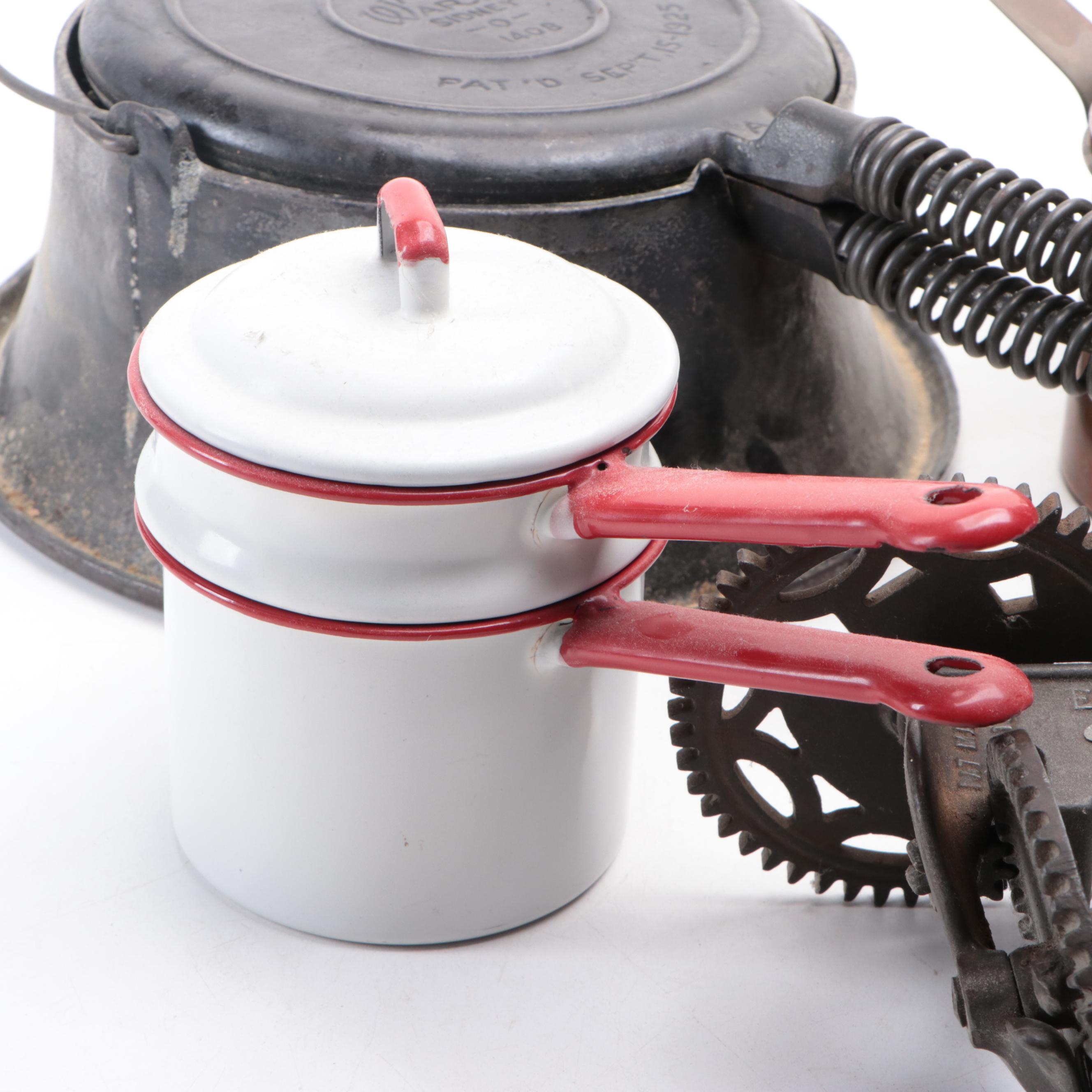 Wagner Metal Waffle Maker and Drip-O-Later Metal Coffee Pot and More