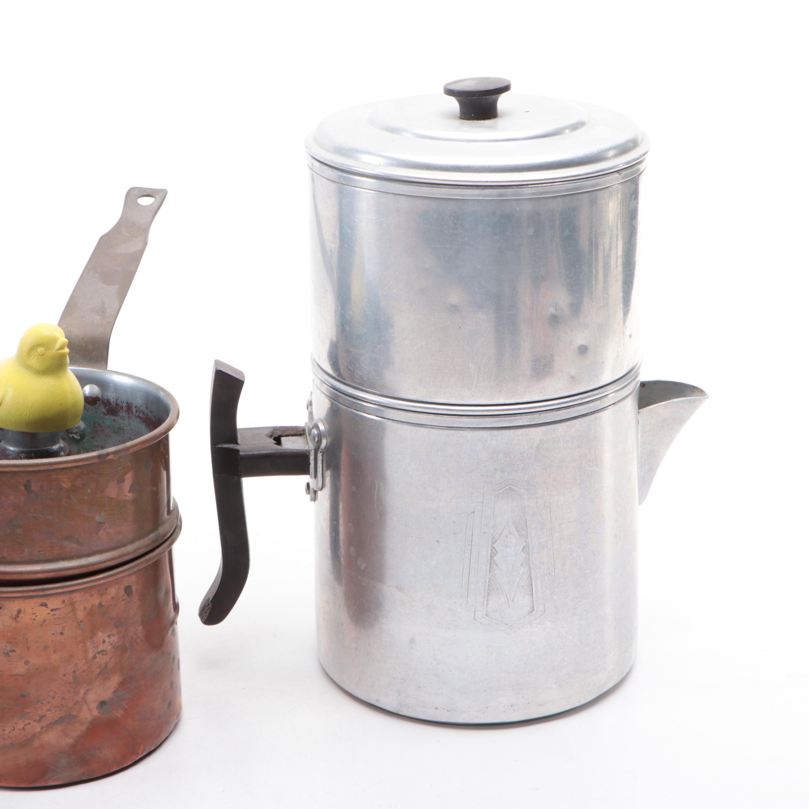 Wagner Metal Waffle Maker and Drip-O-Later Metal Coffee Pot and More