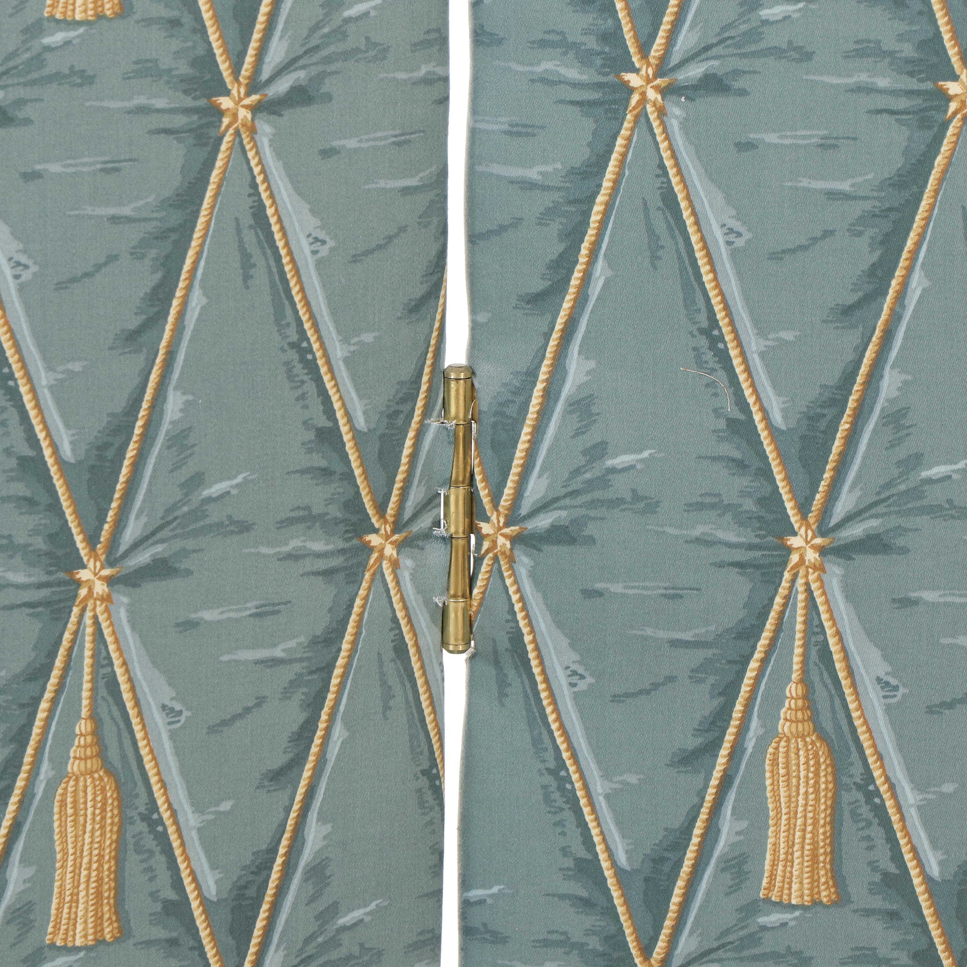 Fabric Upholstered Three-Panel Room Screen