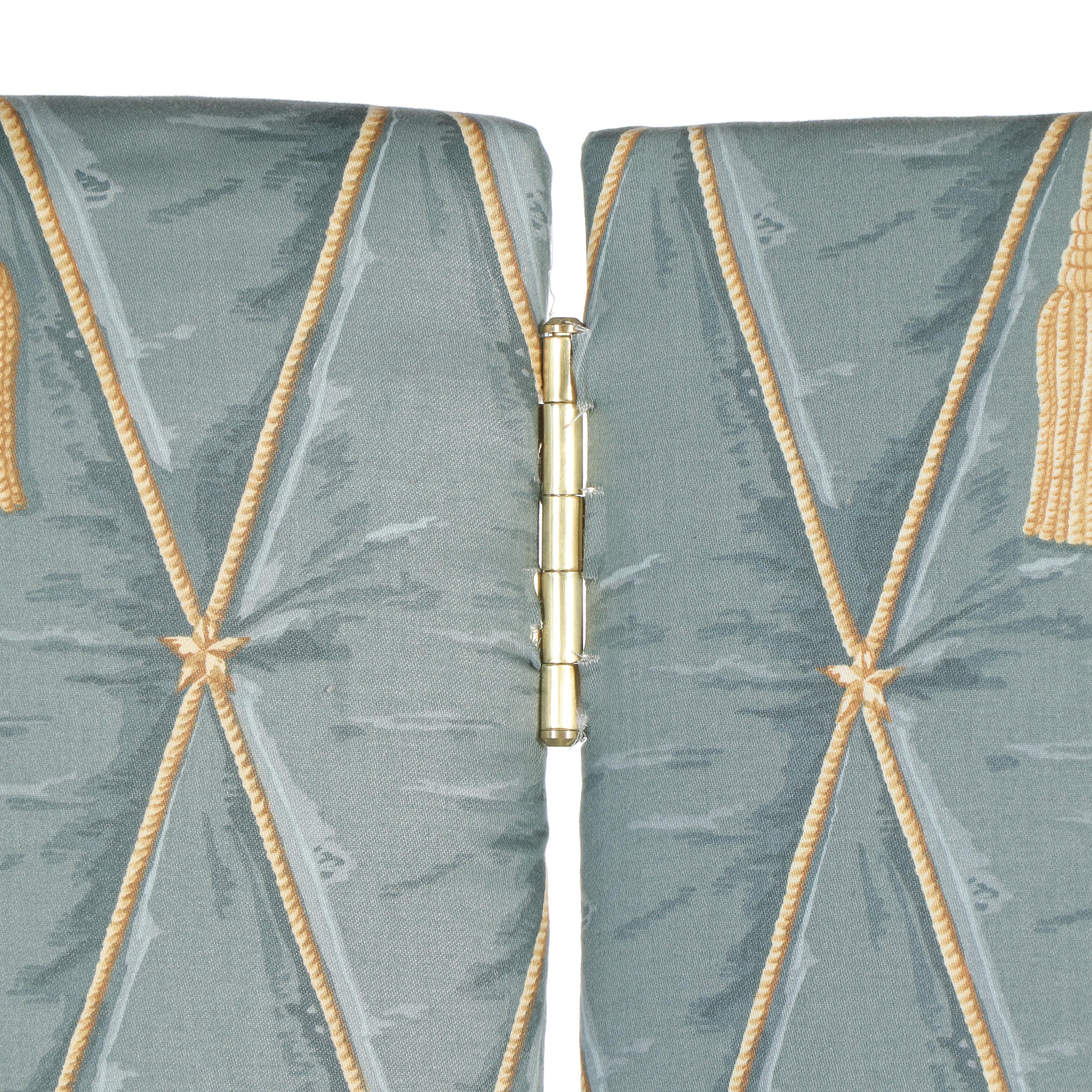 Fabric Upholstered Three-Panel Room Screen