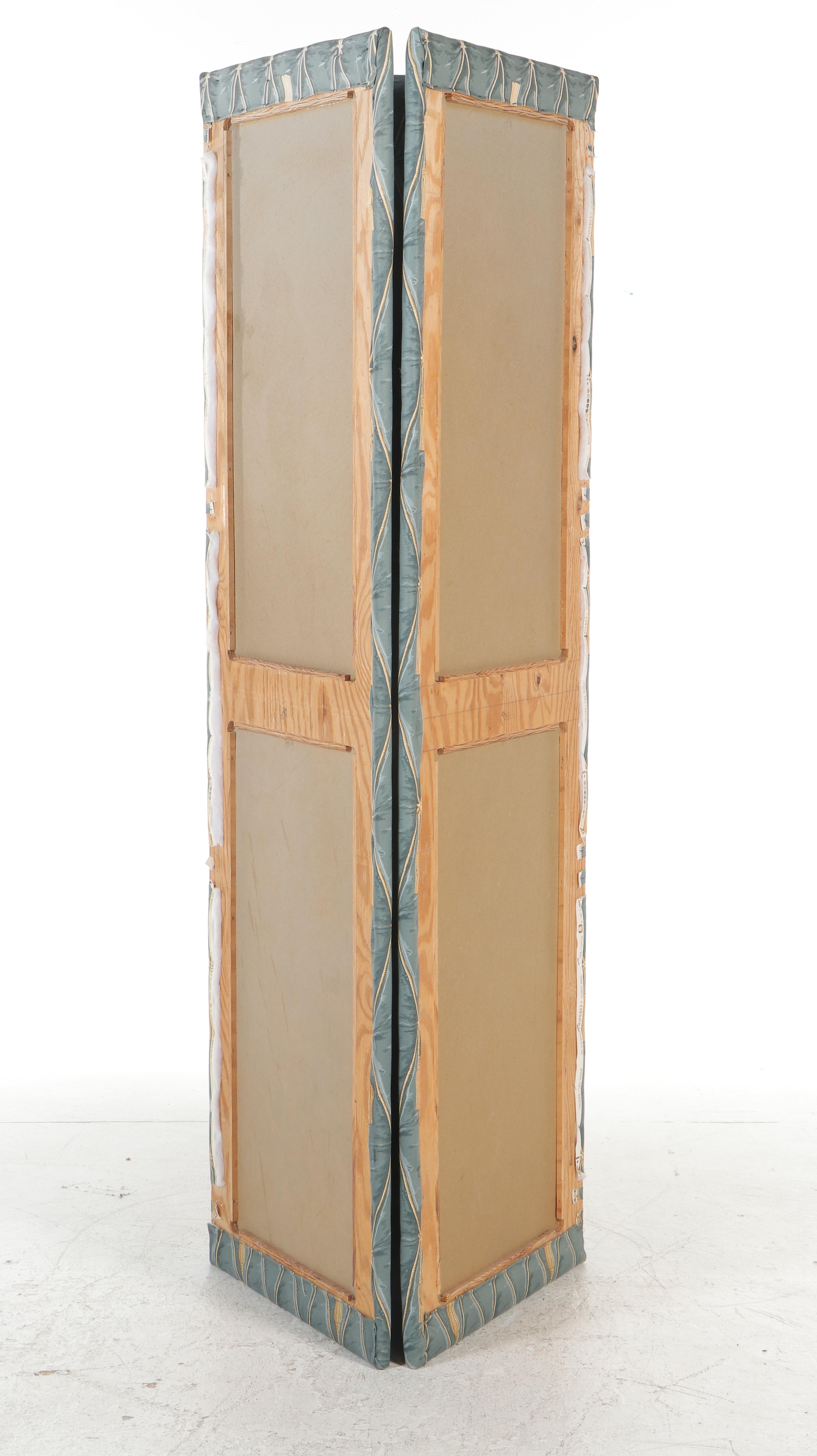 Fabric Upholstered Three-Panel Room Screen