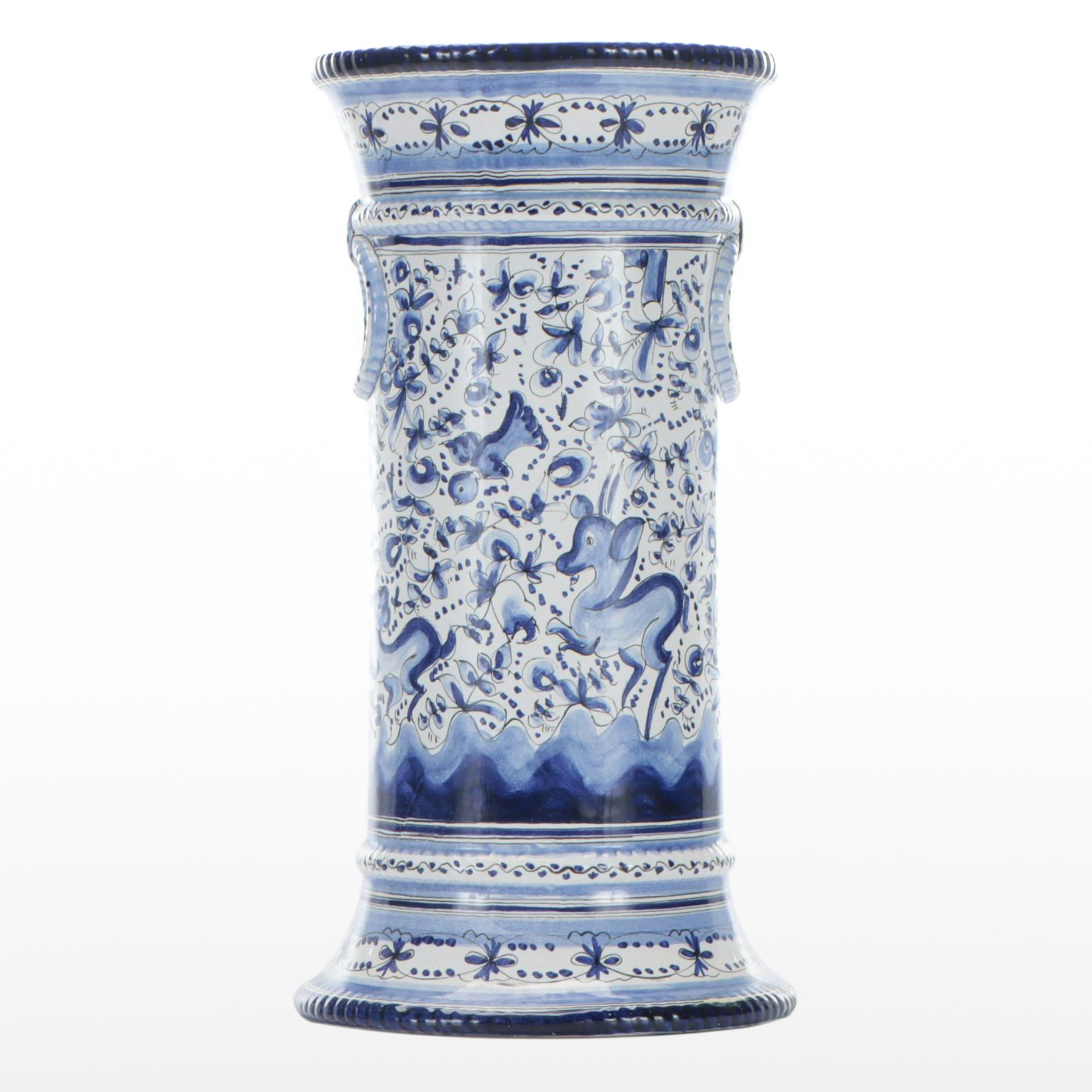 Holu Portuguese Blue and White Ceramic Umbrella Stand