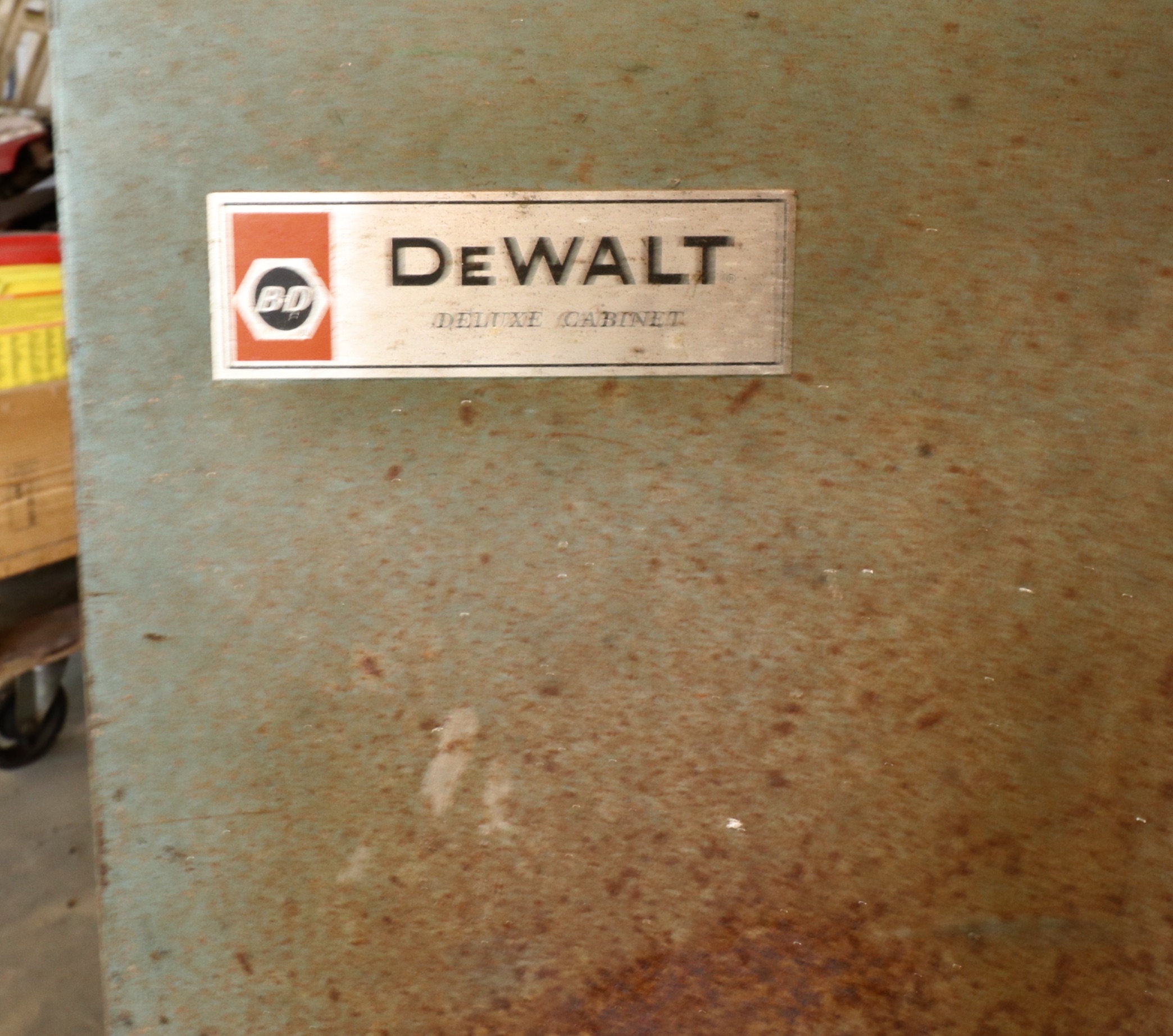 DeWalt Table Saw with Storage Cabinet and Attachments