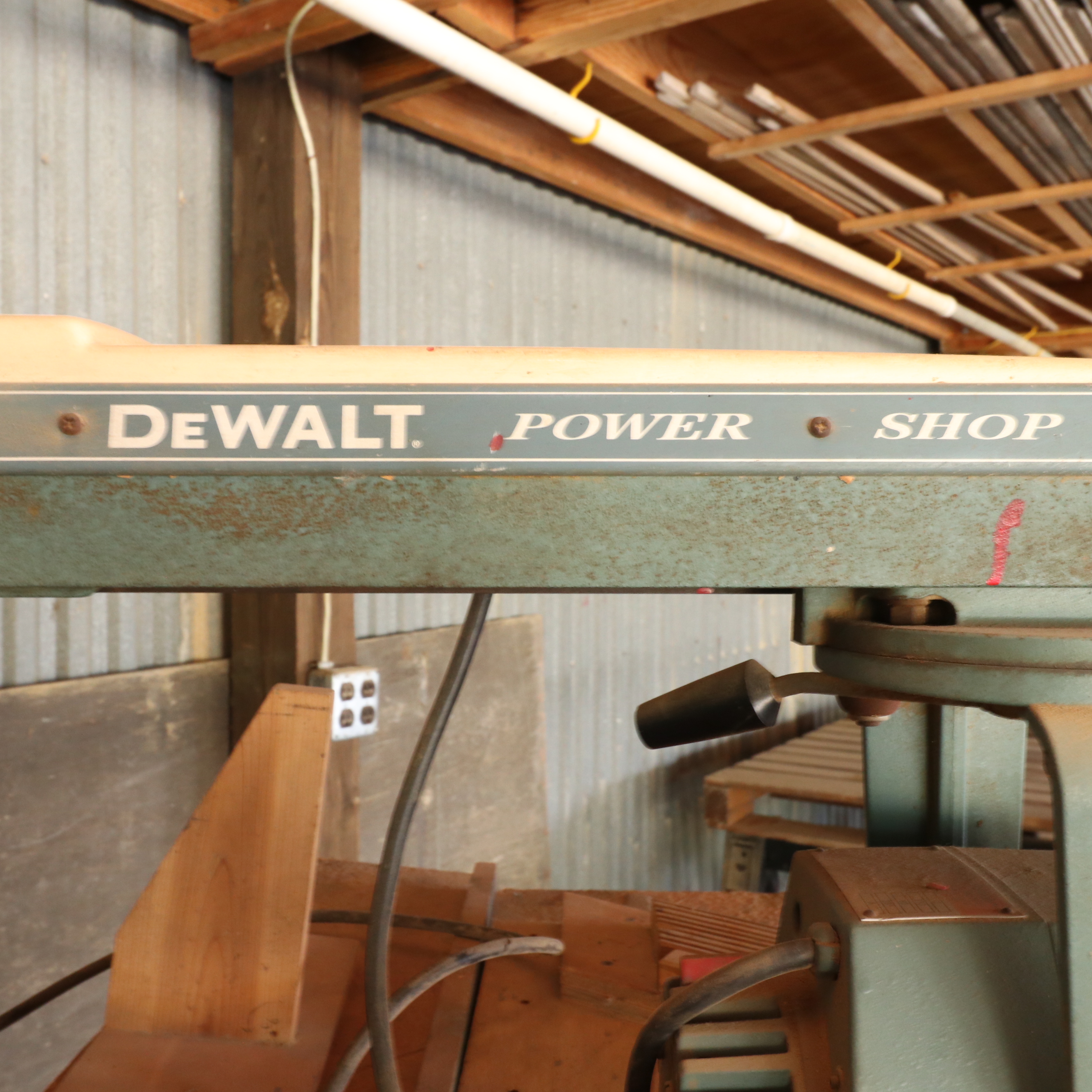 DeWalt Table Saw with Storage Cabinet and Attachments