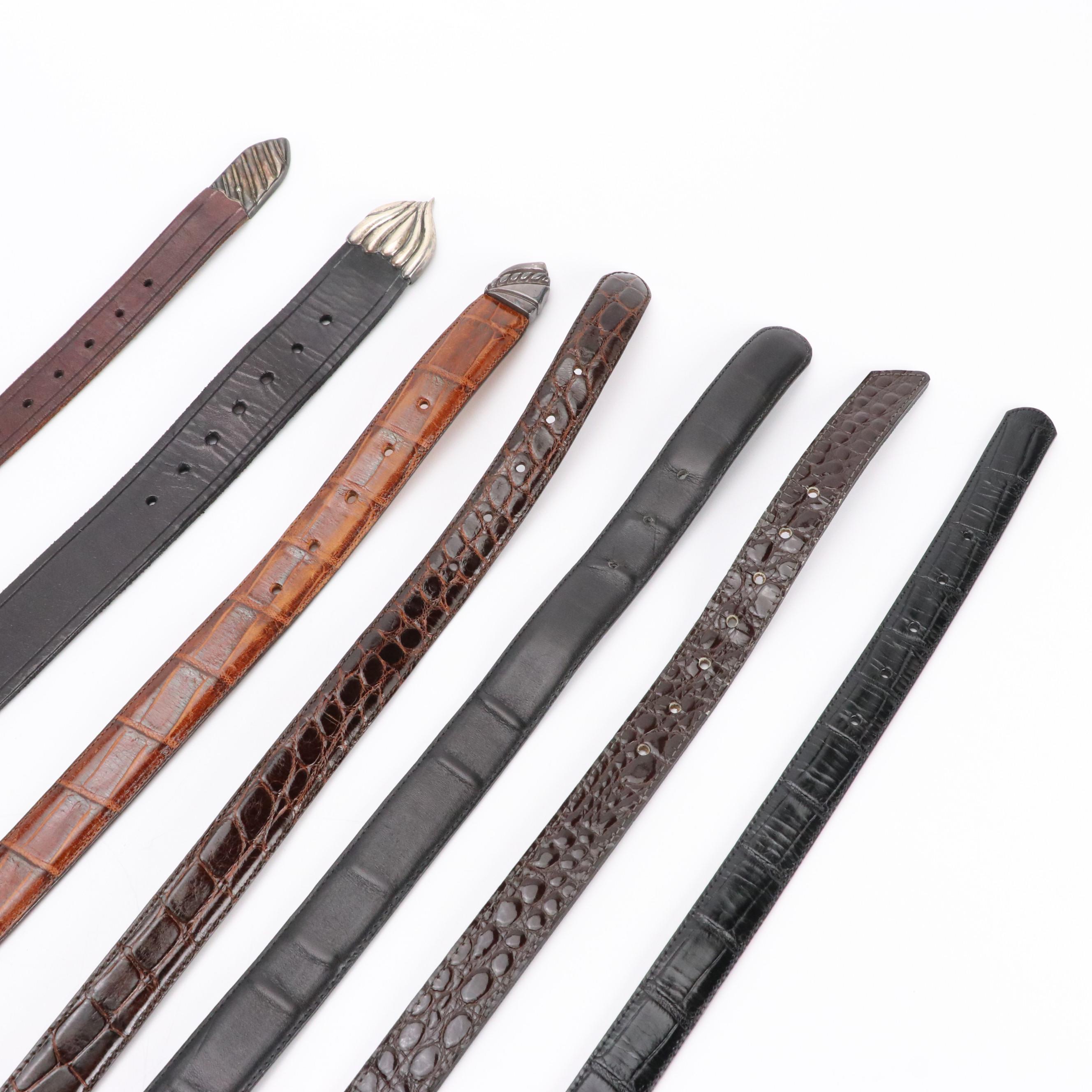 Curious George/Bob Dunn Sterling Buckle Leather Belts, Brighton Belt, and More