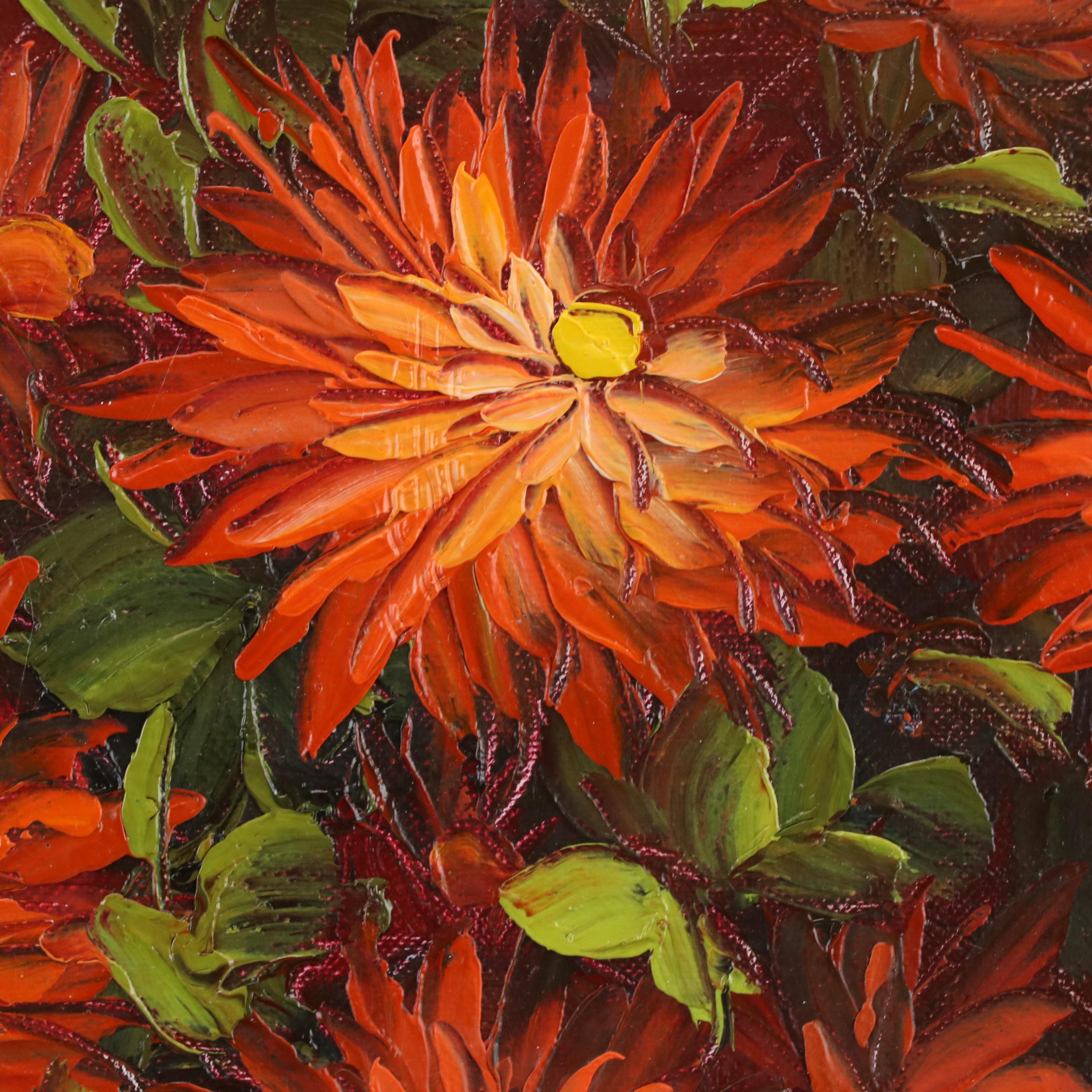 Robert Cox Floral Still Life Oil Painting, Late 20th Century