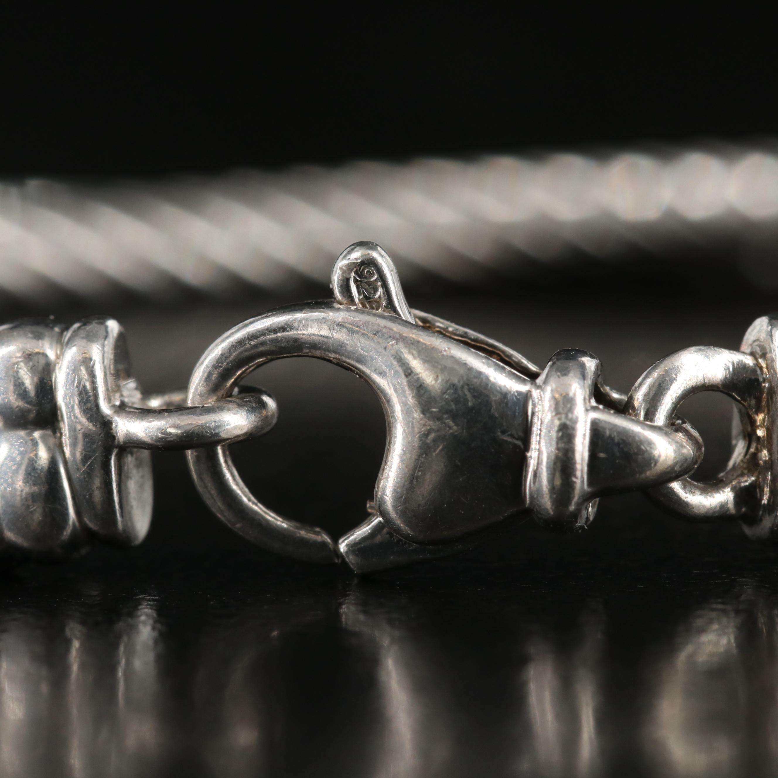 David Yurman Crossover Sterling Diamond Bracelet