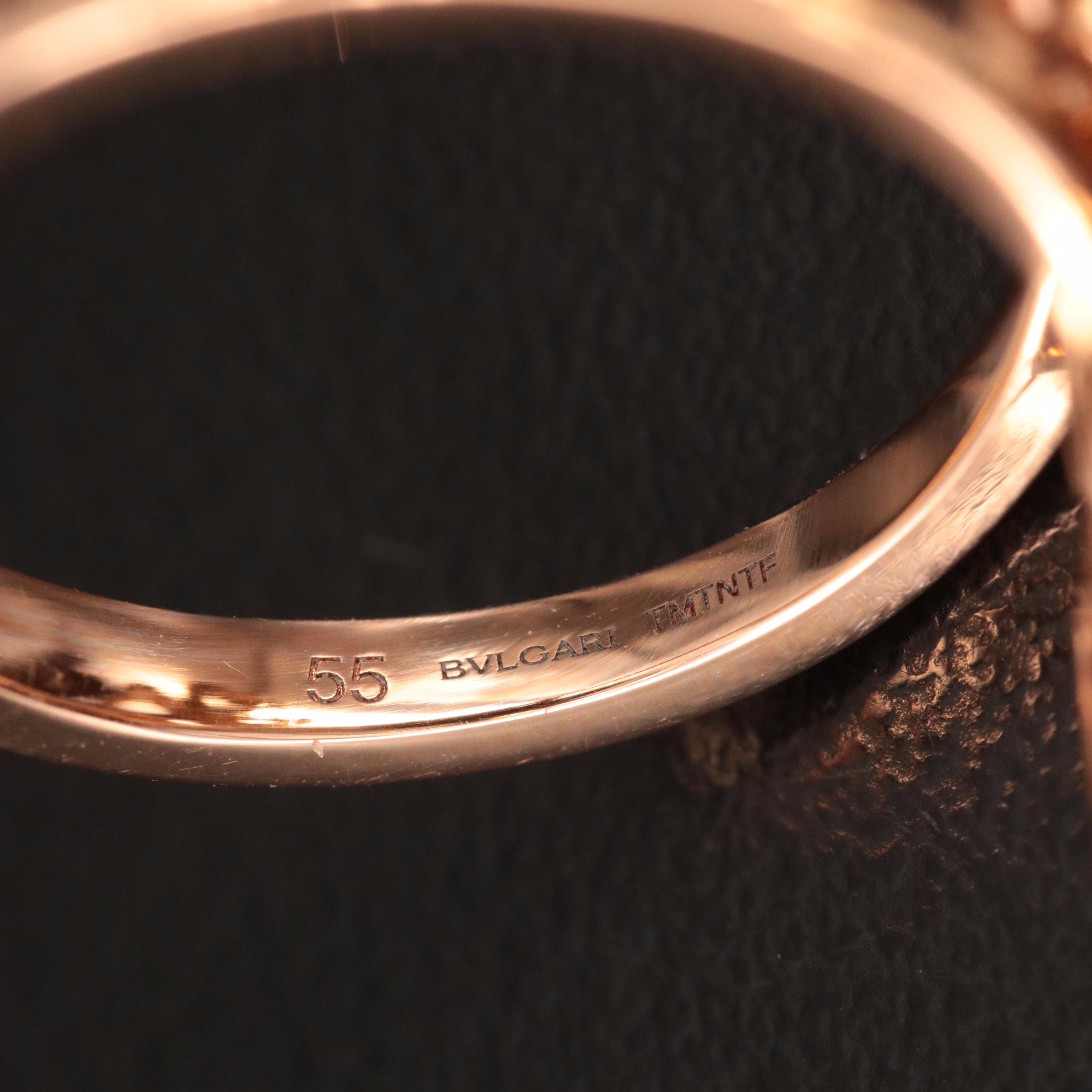 Bulgari BVLGARI Fiorever 18K Rose Gold 0.30 CTW Diamond Flower Bypass Ring