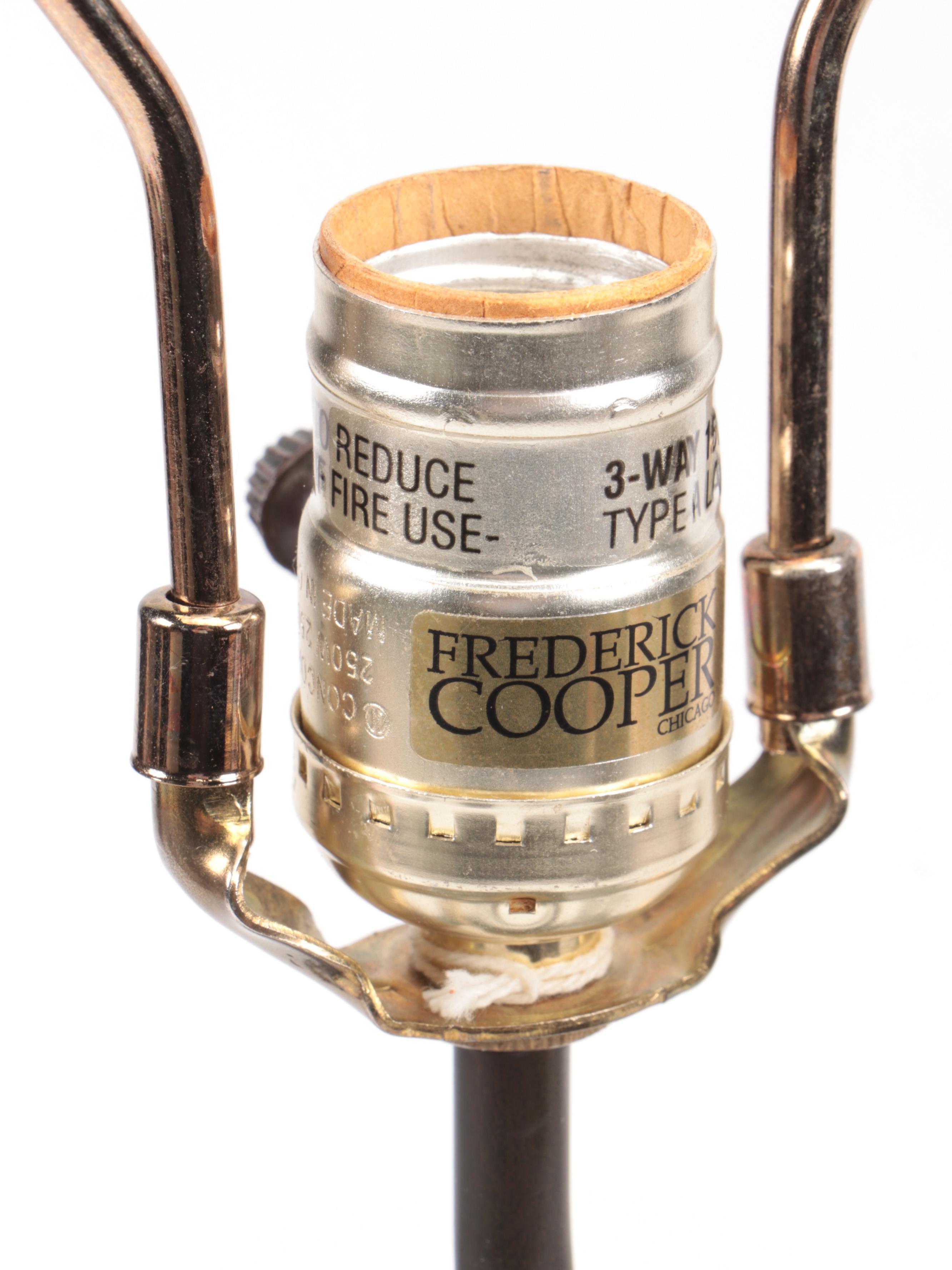 Frederick Cooper Brass Birds on Cast Metal Tree Table Lamp With Original Finial