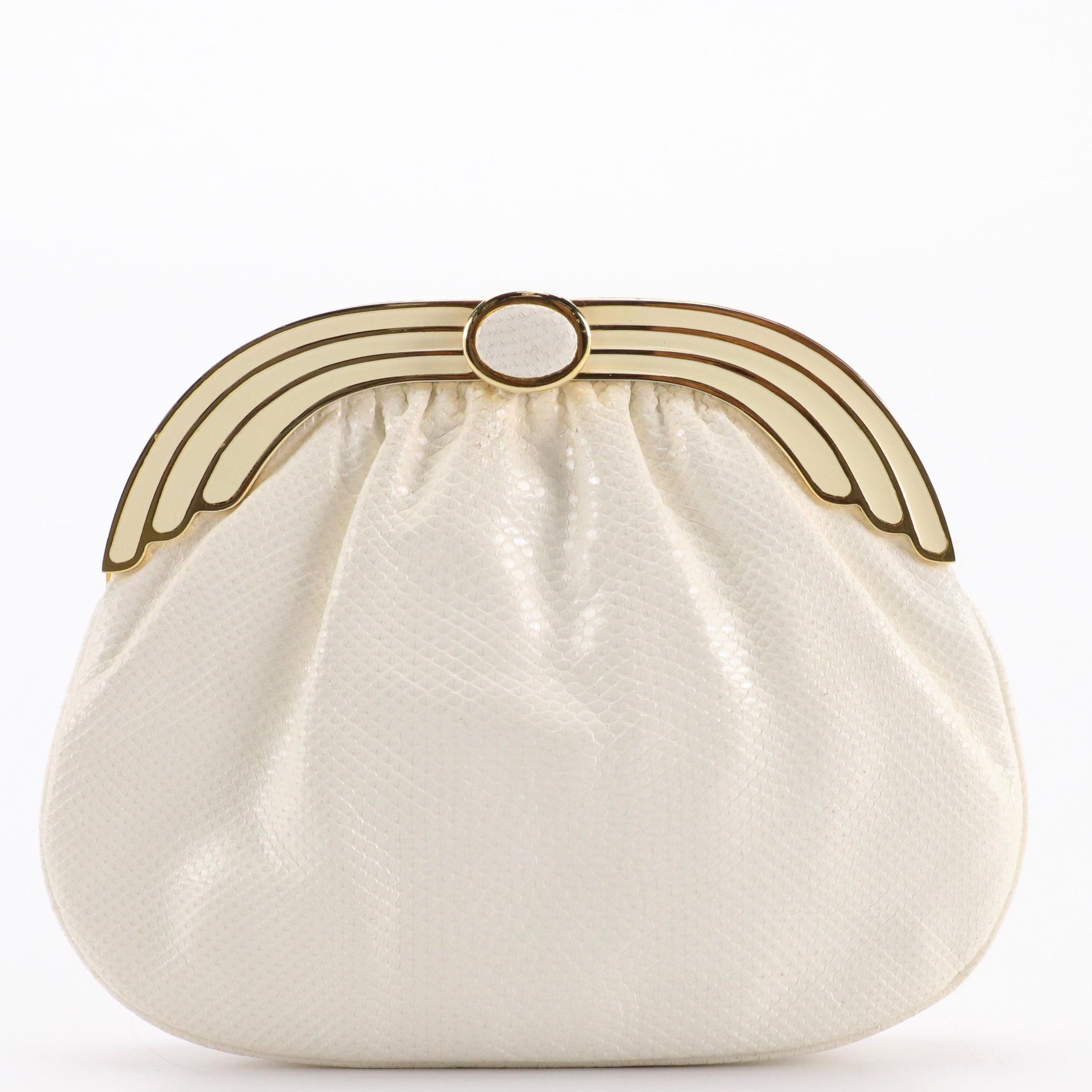 Finesse La Model White cheapest Snakeskin Purse