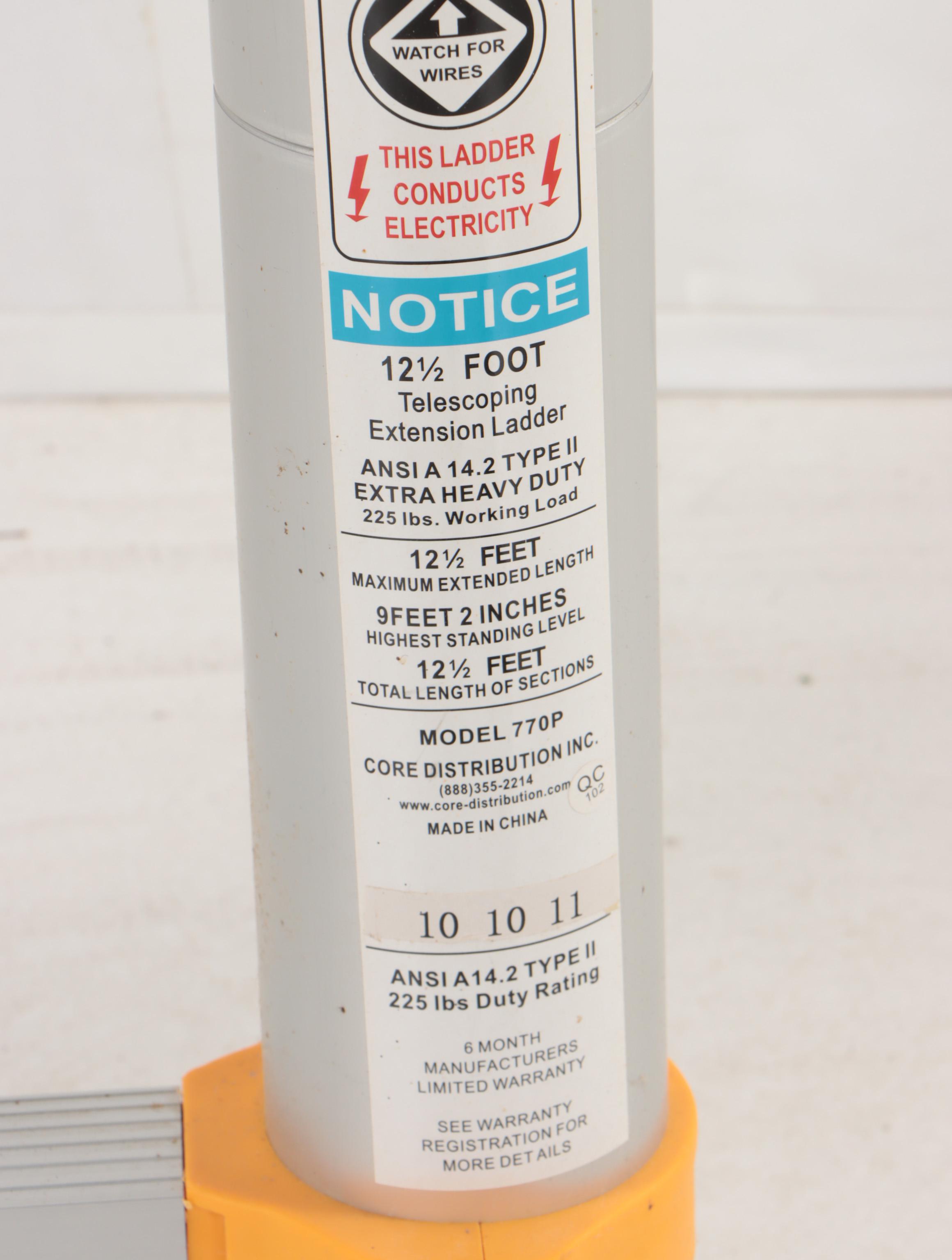 Cosco Step Stool with 12'6 Telescoping Extension Ladder