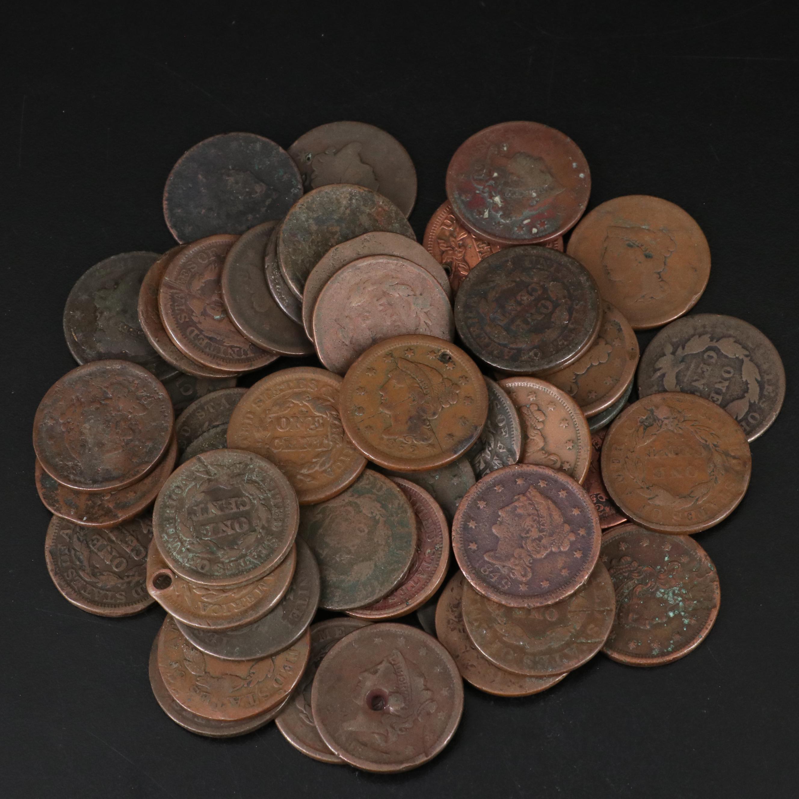 Collection of Forty-Five Cull United States Large Cents